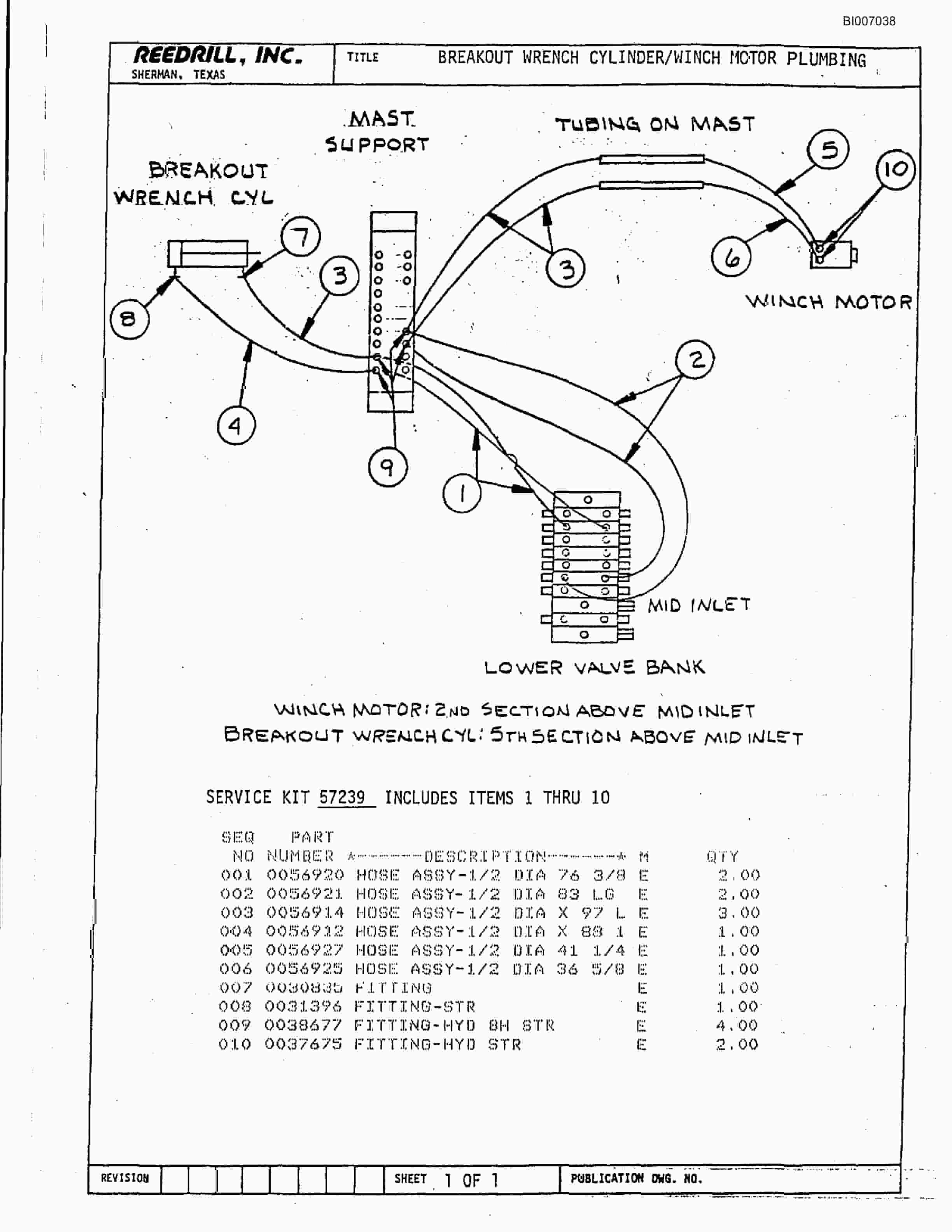 Bucyrus SK-70 Parts Catalog BI007038-5