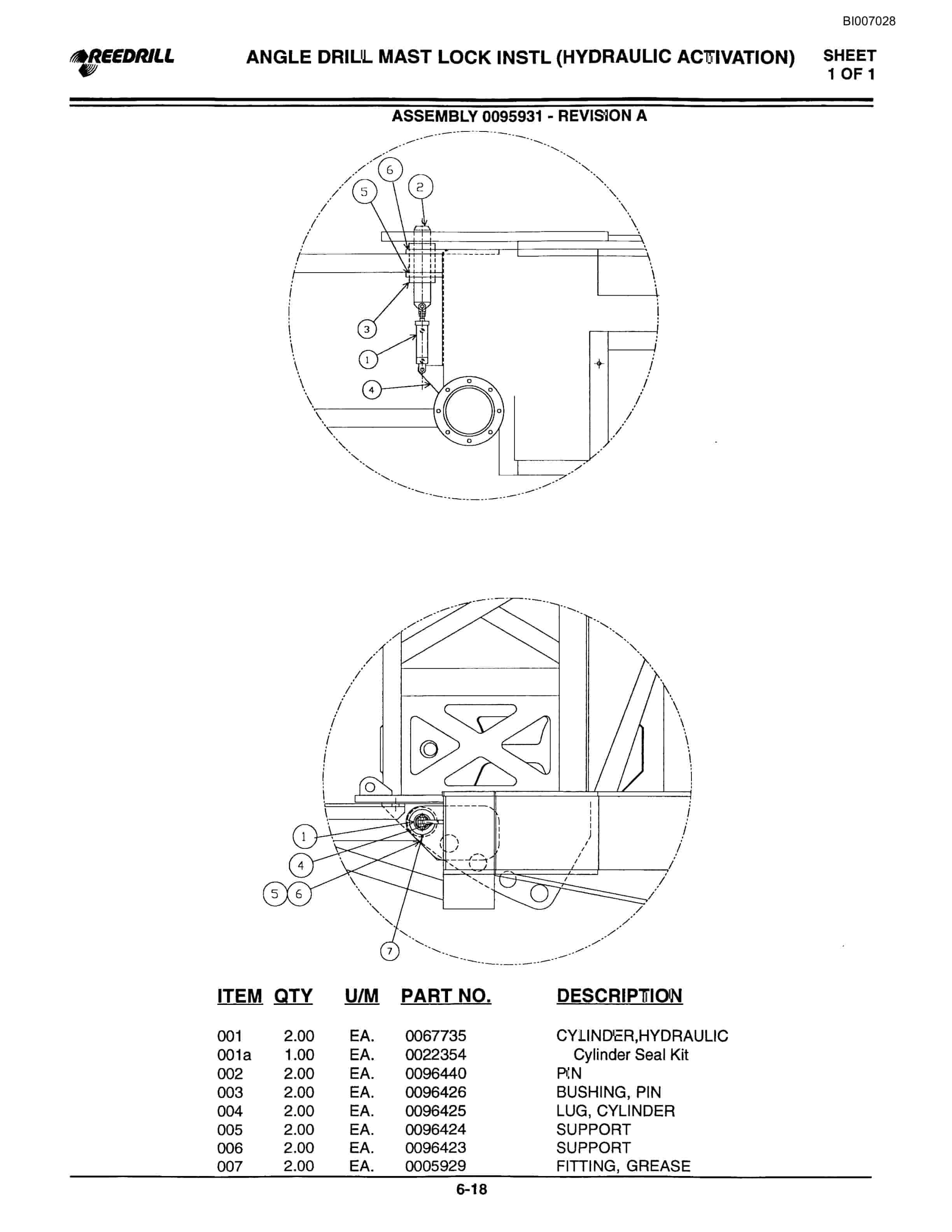 Bucyrus SK-75i Parts Catalog BI007028-3