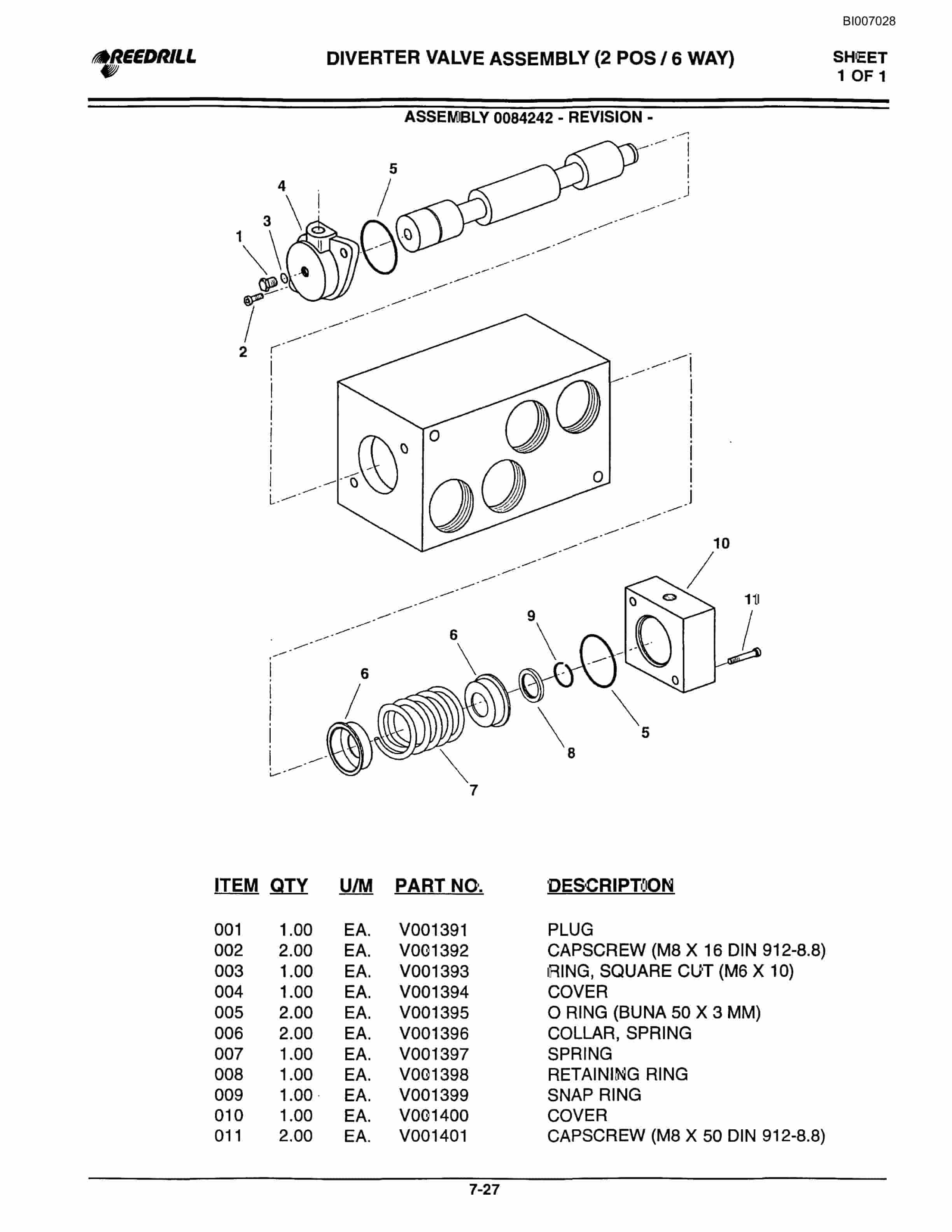 Bucyrus SK-75i Parts Catalog BI007028-5