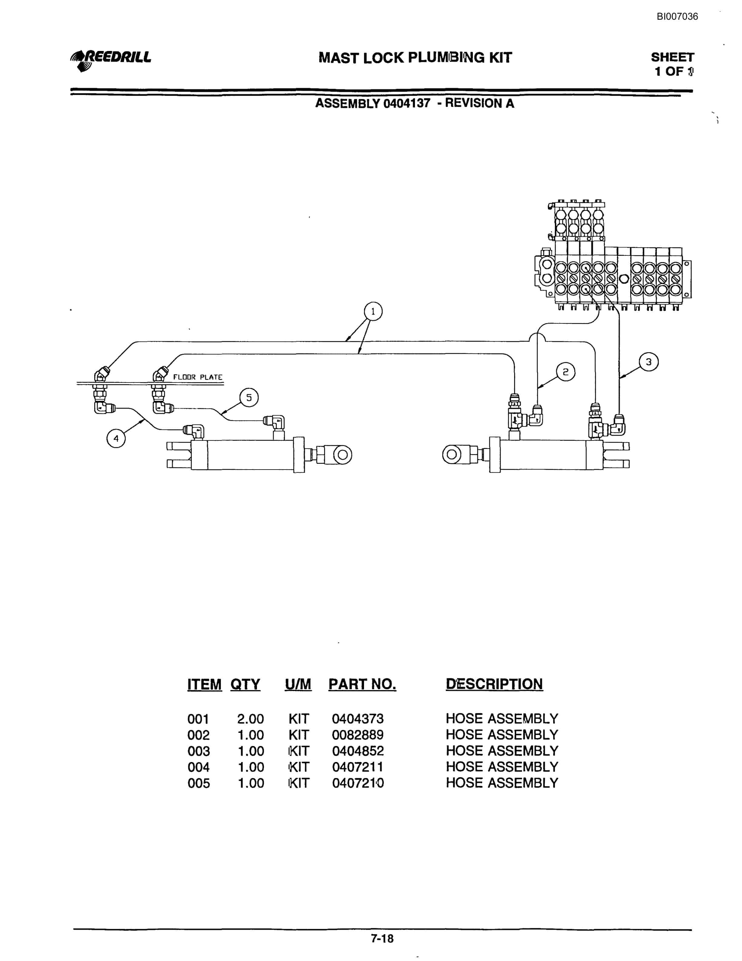 Bucyrus SK-75i Parts Catalog BI007036-4