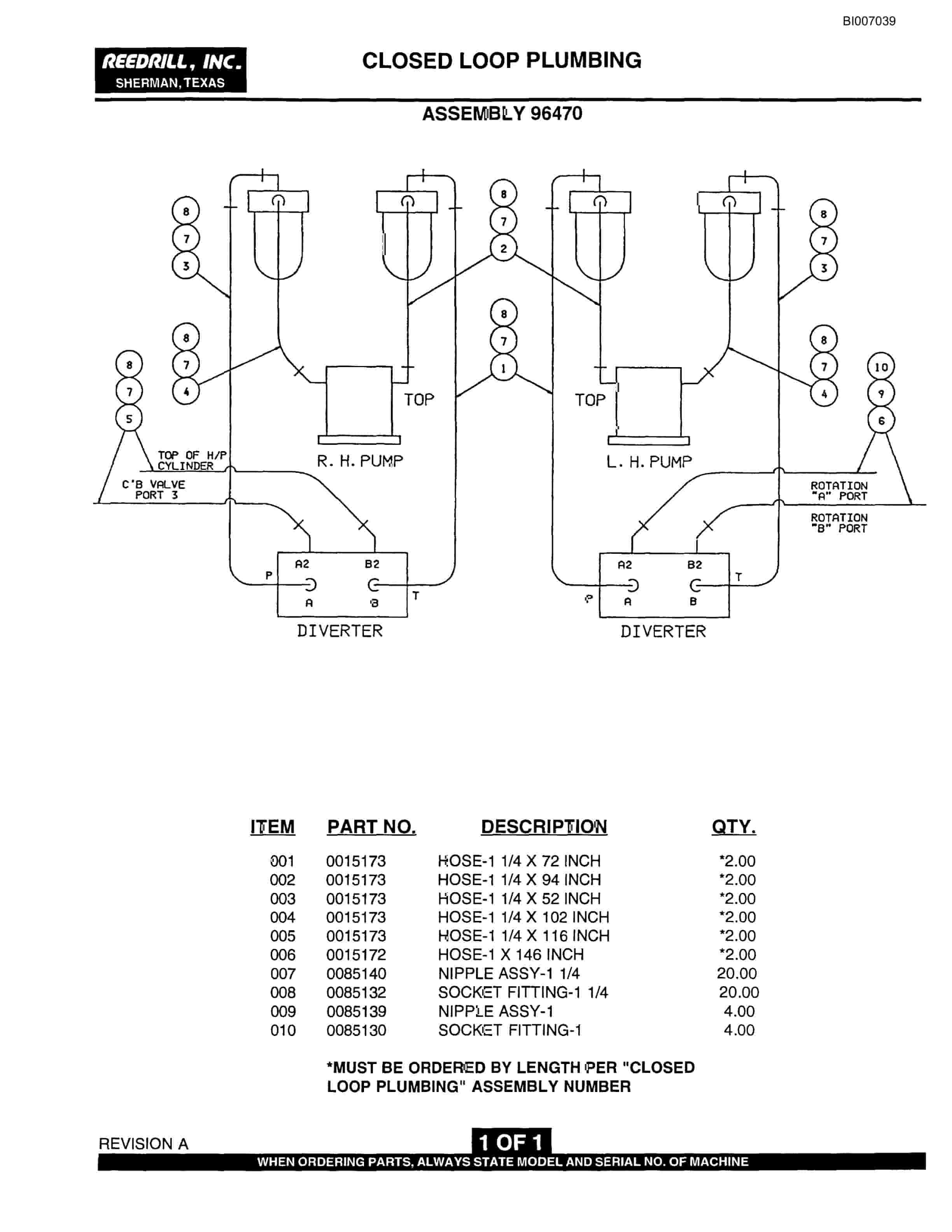 Bucyrus SK-75i Parts Catalog BI007039-3