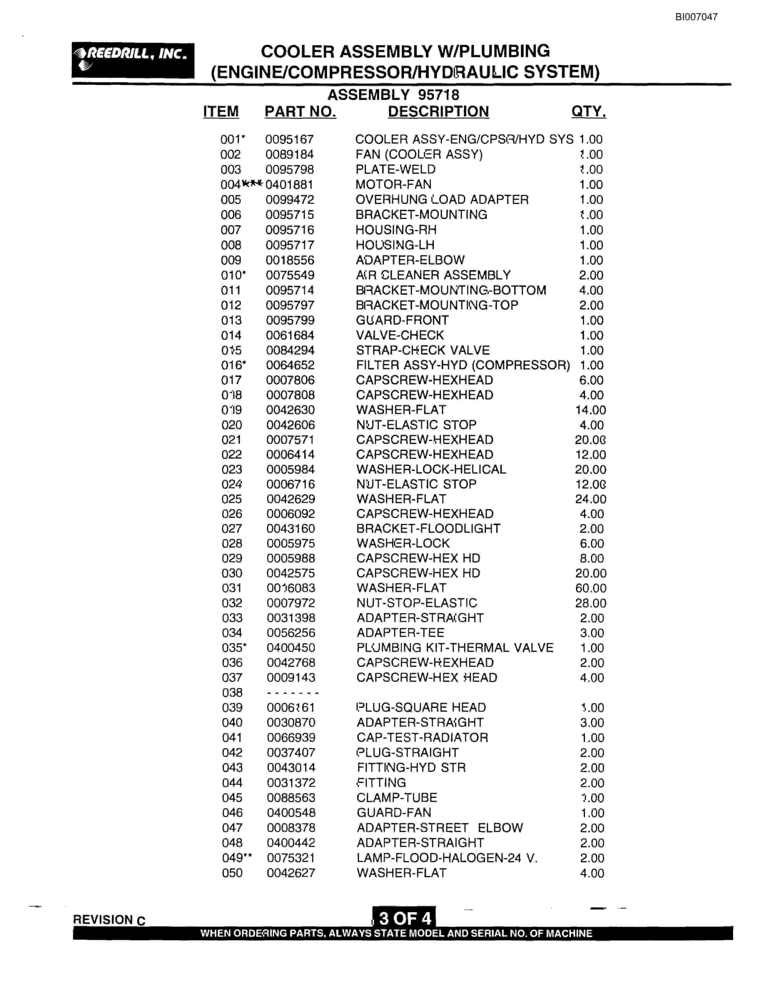 Bucyrus SK-75i Parts Catalog BI007047-2