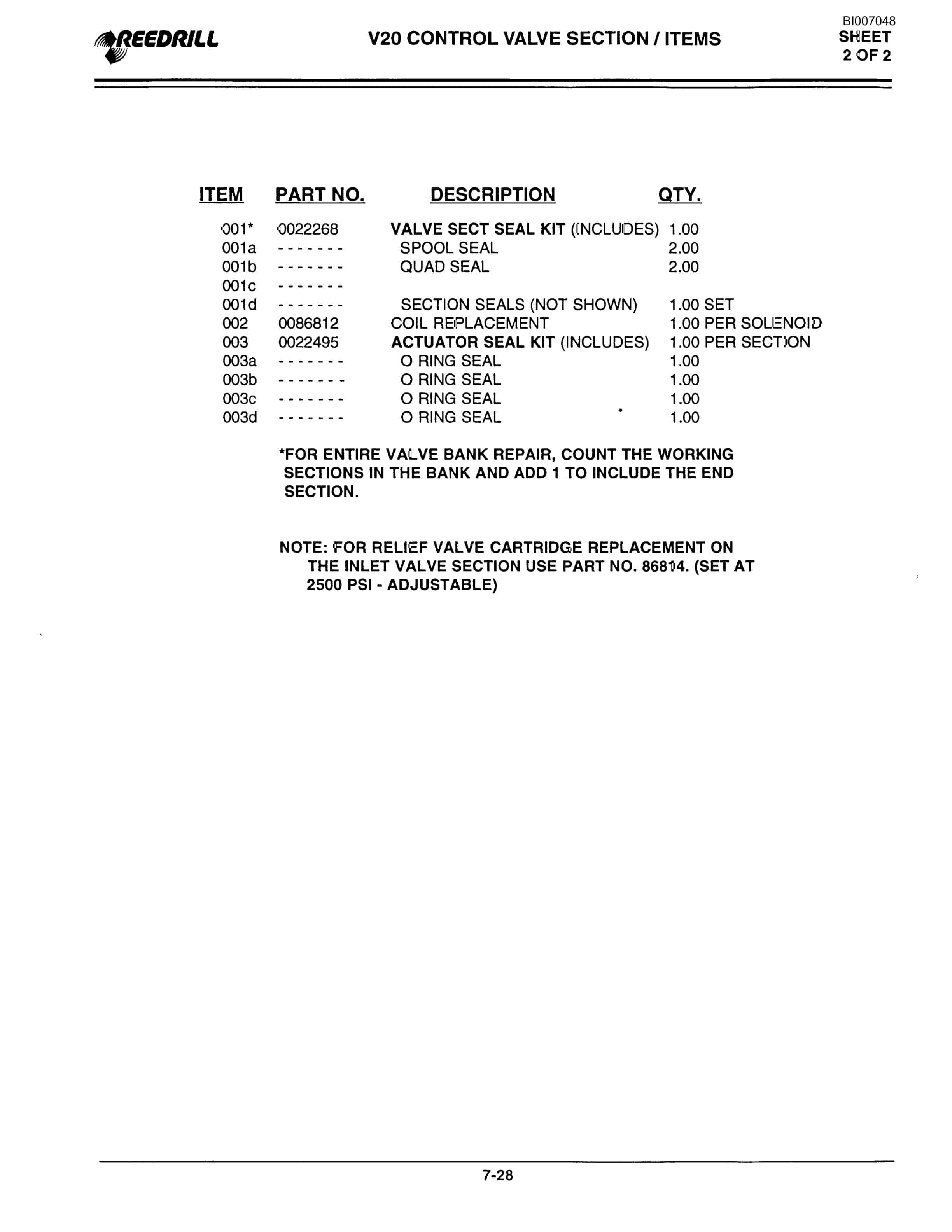 Bucyrus SK-75i Parts Catalog BI007048-4