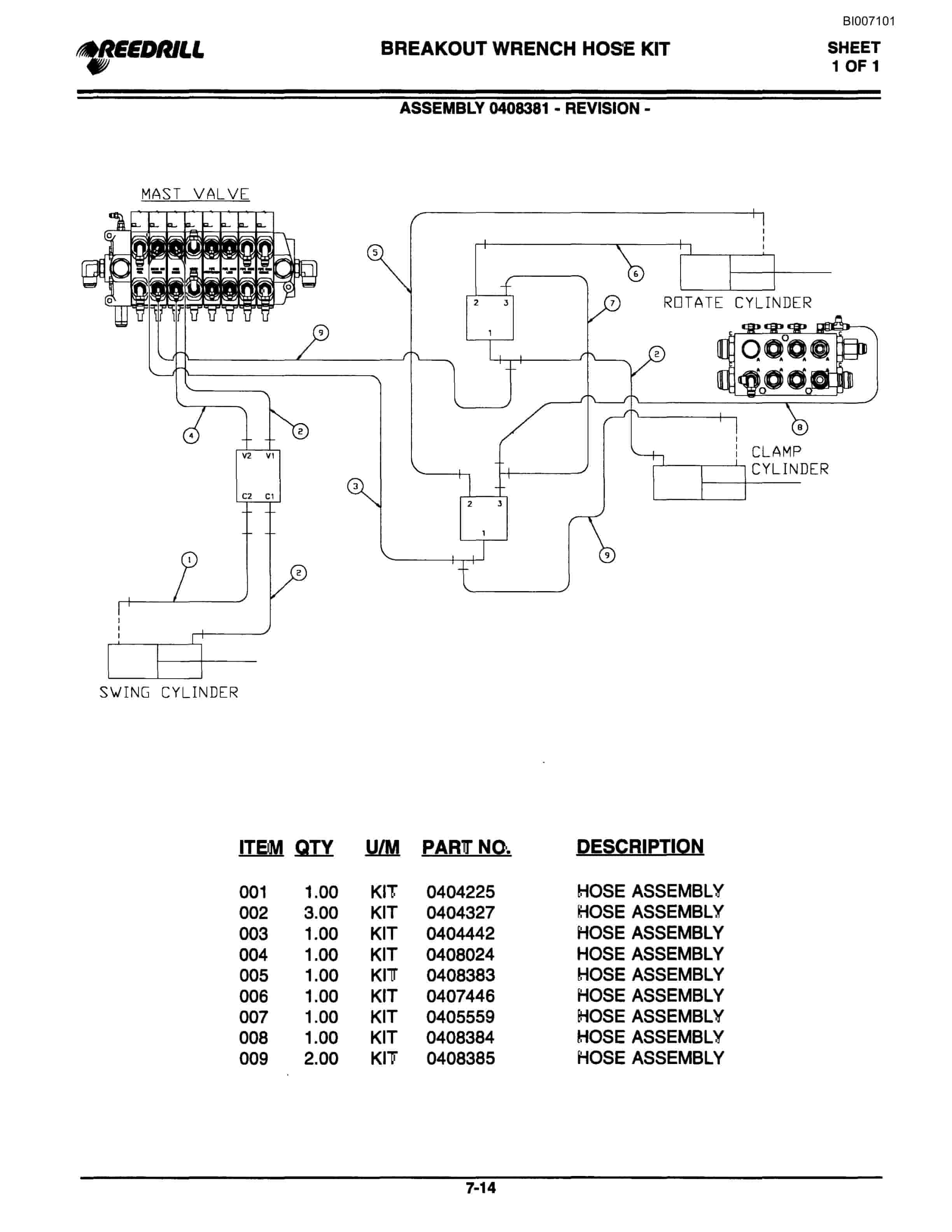 Bucyrus SK30i Infinity Blasthole Drill Parts Catalog BI007101-5