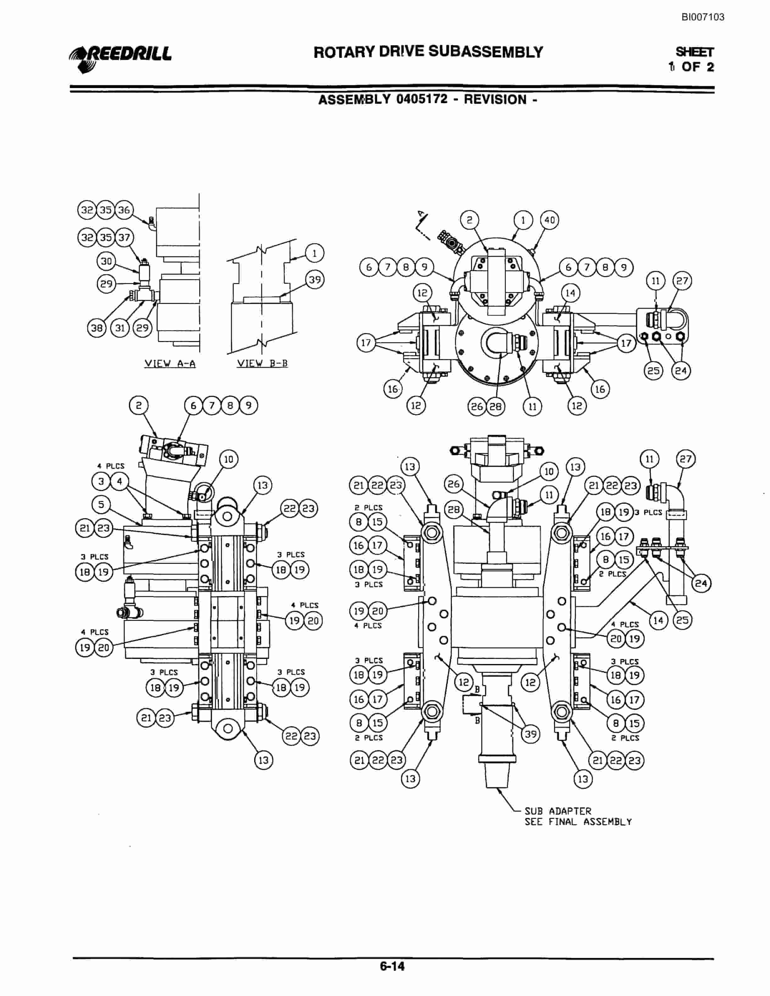 Bucyrus SK30i Infinity Blasthole Drill Parts Catalog BI007103-3