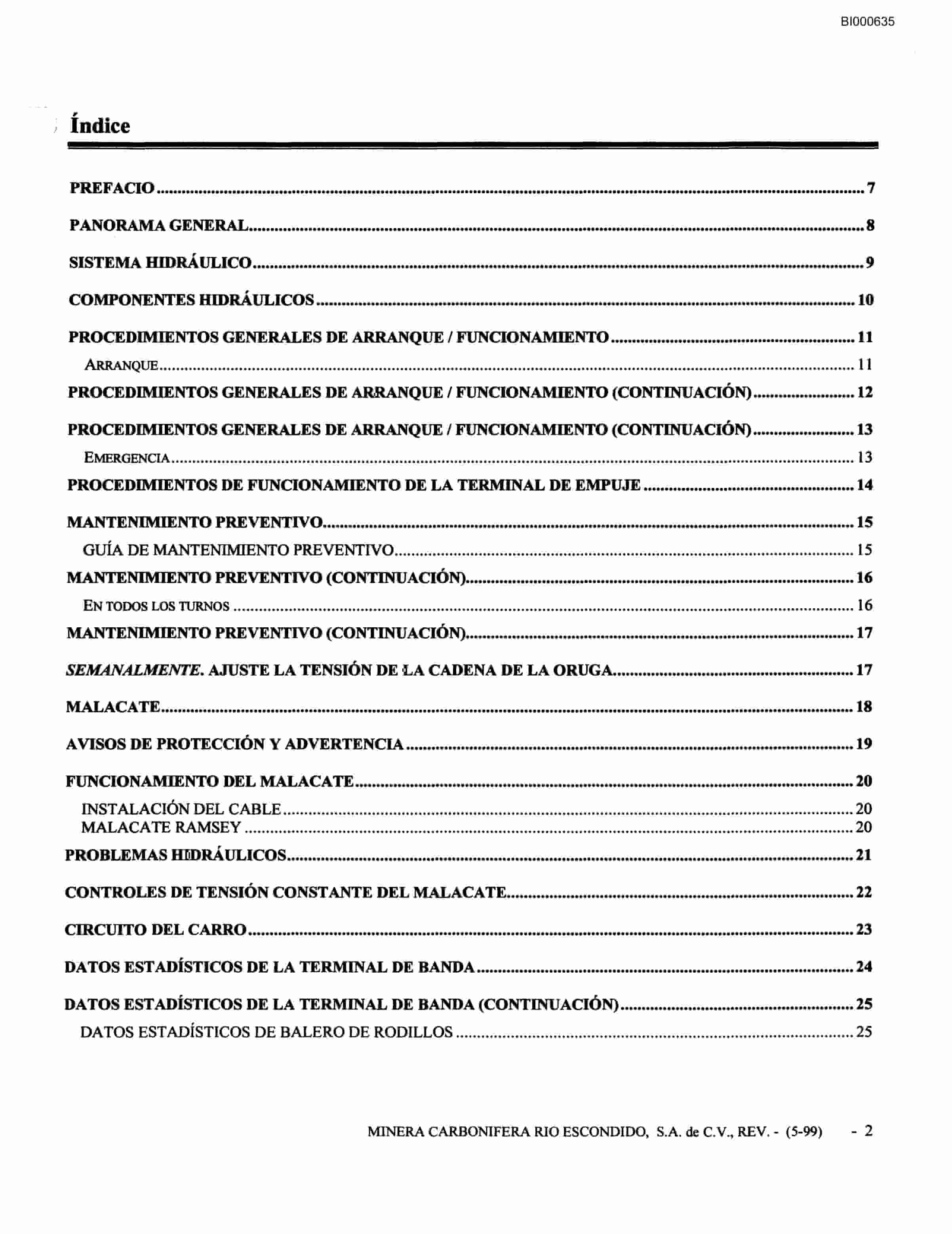 Bucyrus SK800 Crusher Parts Catalog BI000635-3