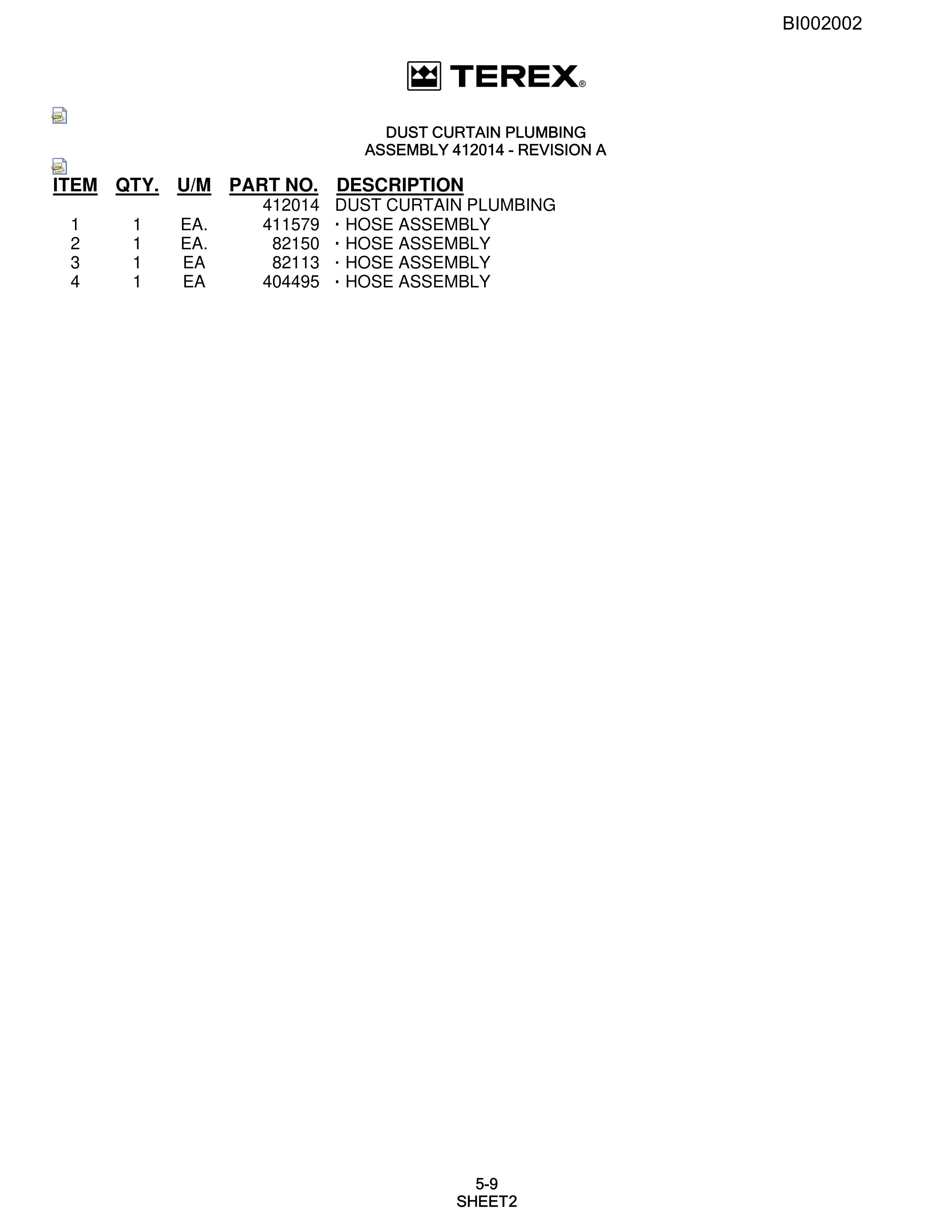 Bucyrus SKF 12 Rotary Blasthole Drill Parts Catalog BI002002-2