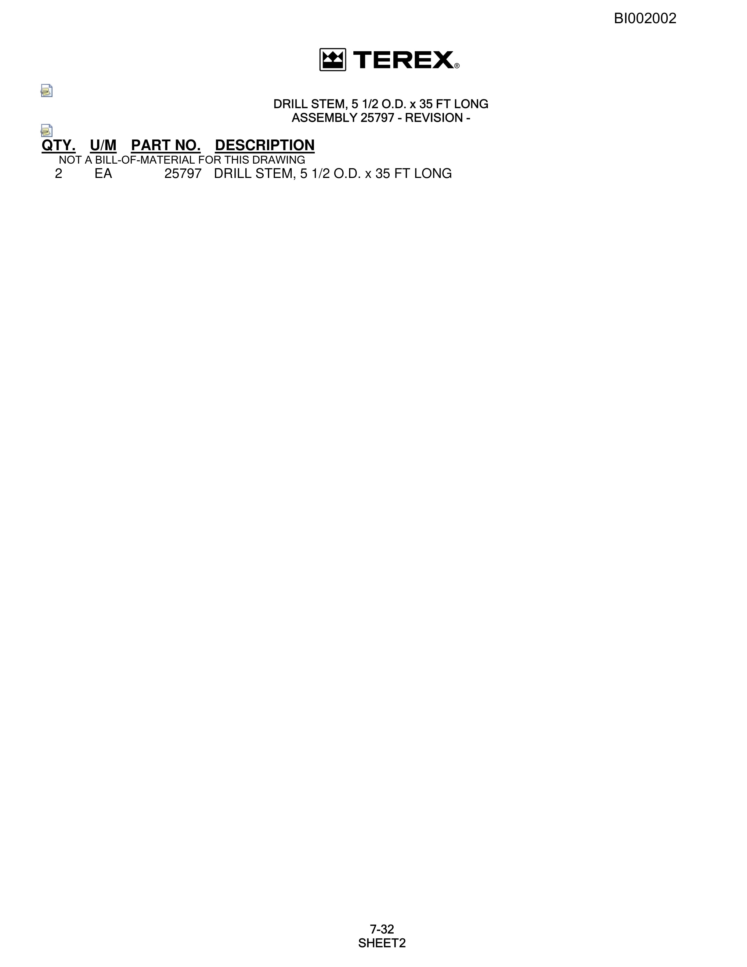 Bucyrus SKF 12 Rotary Blasthole Drill Parts Catalog BI002002-5