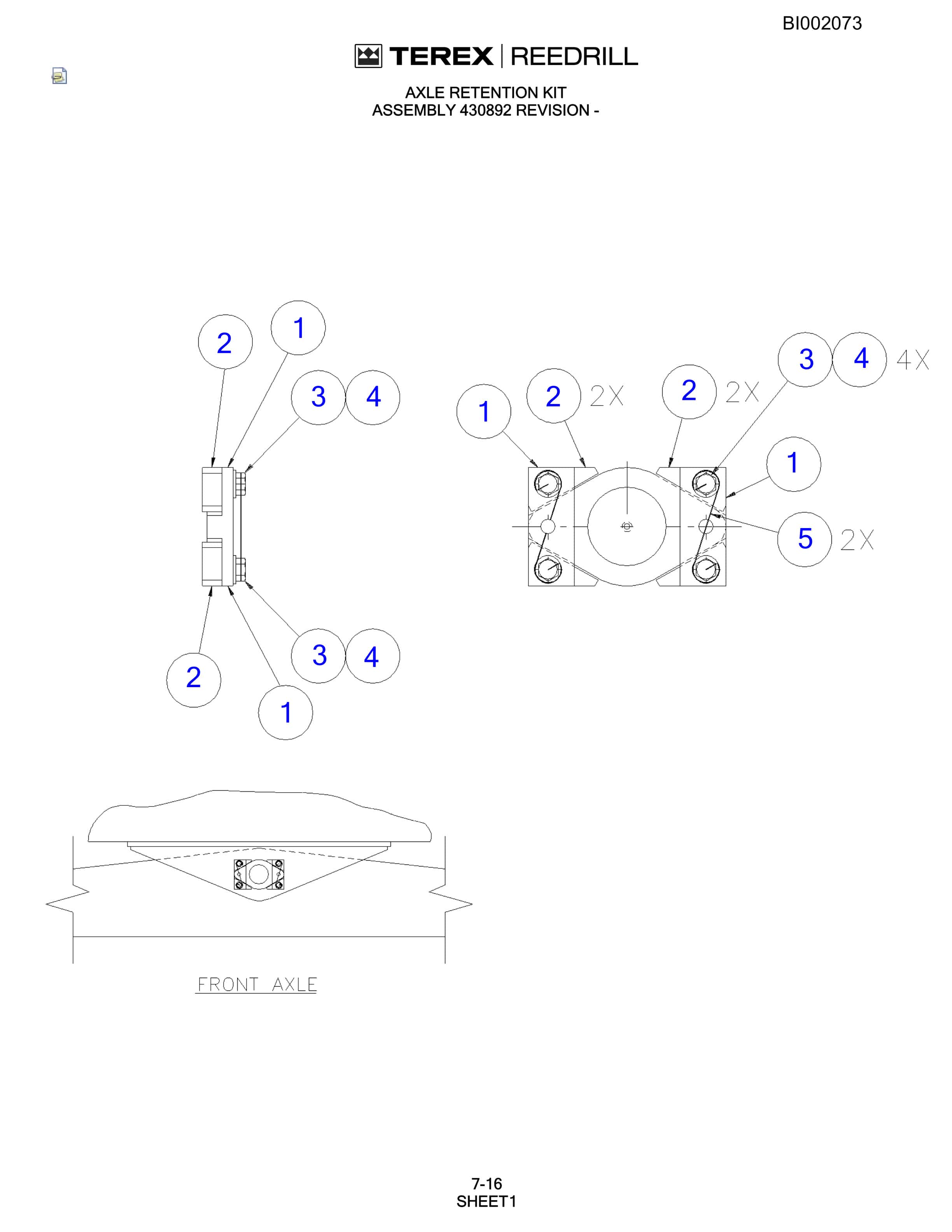 Bucyrus SKF Infinity Blasthole Drill Parts Catalog BI002073-5
