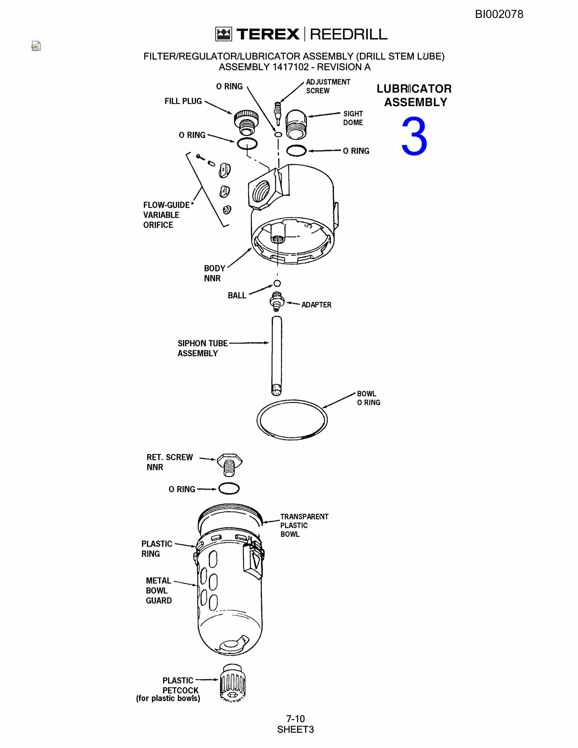 Bucyrus SKF Infinity Blasthole Drill Parts Catalog BI002078-4