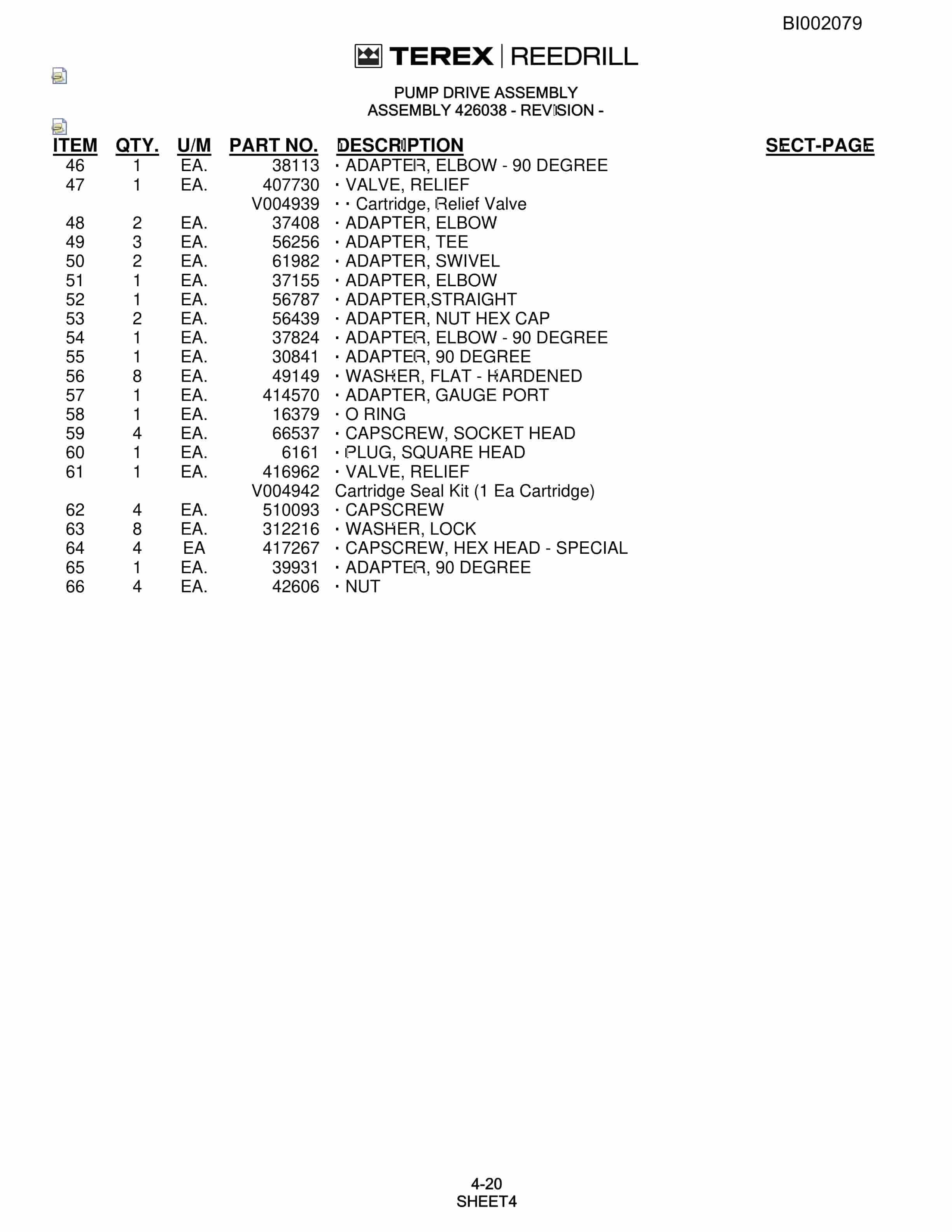 Bucyrus SKF Infinity Blasthole Drill Parts Catalog BI002079-2