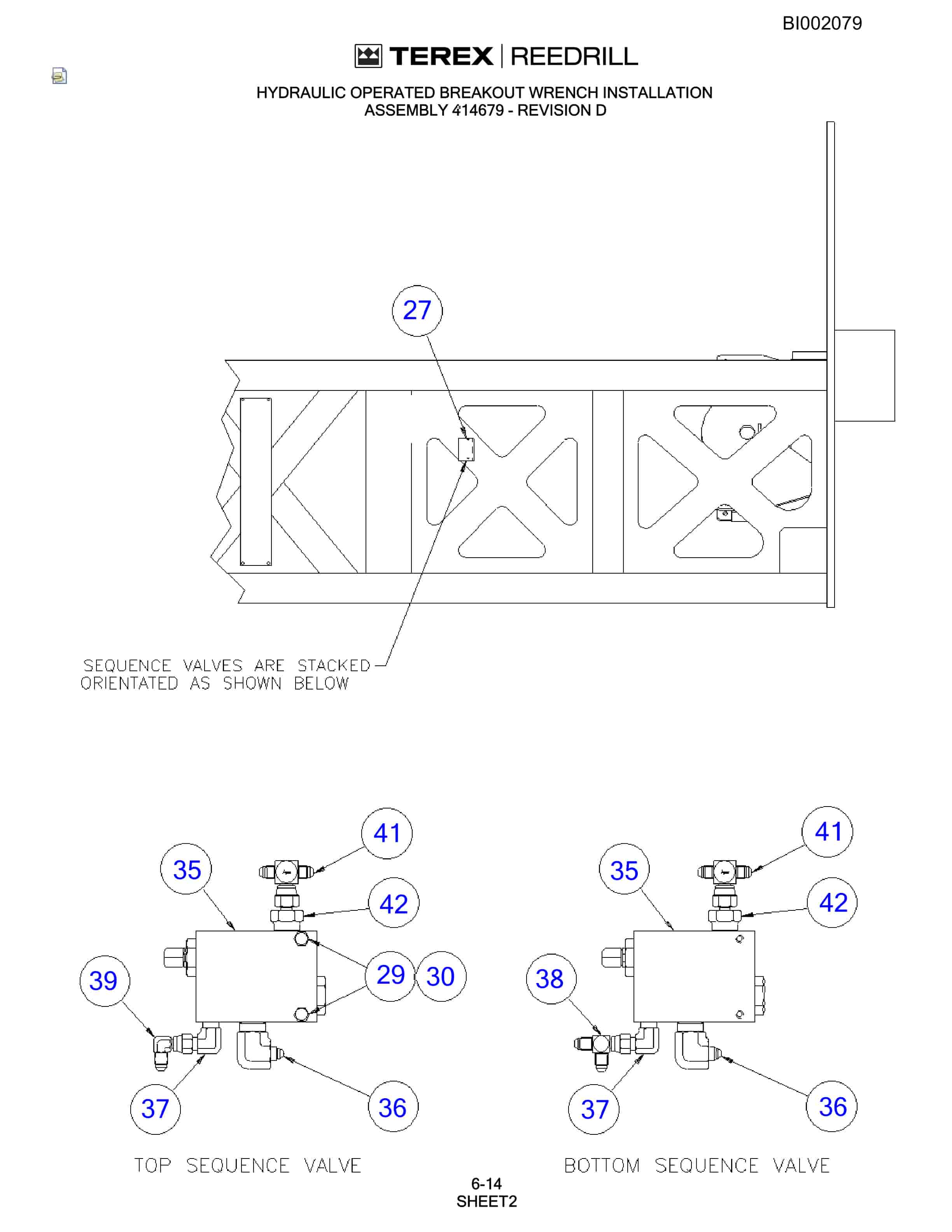 Bucyrus SKF Infinity Blasthole Drill Parts Catalog BI002079-3