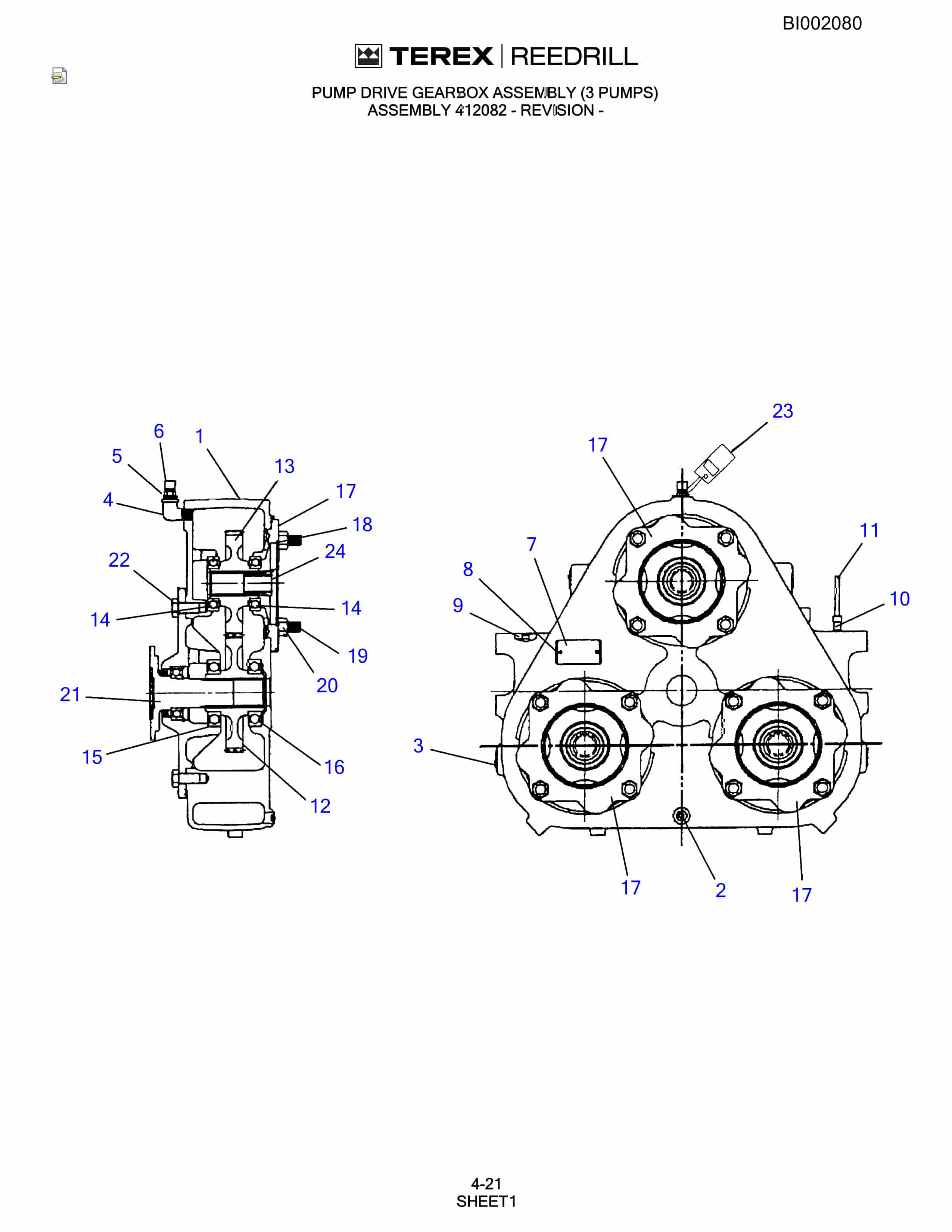 Bucyrus SKF Infinity Blasthole Drill Parts Catalog BI002080-2