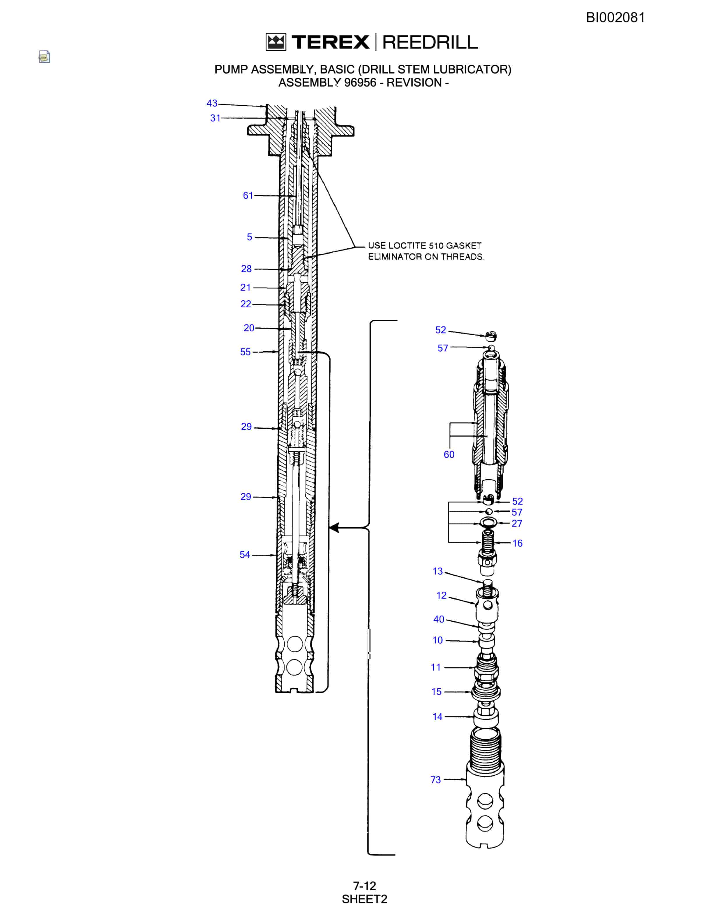 Bucyrus SKF Infinity Blasthole Drill Parts Catalog BI002081-4
