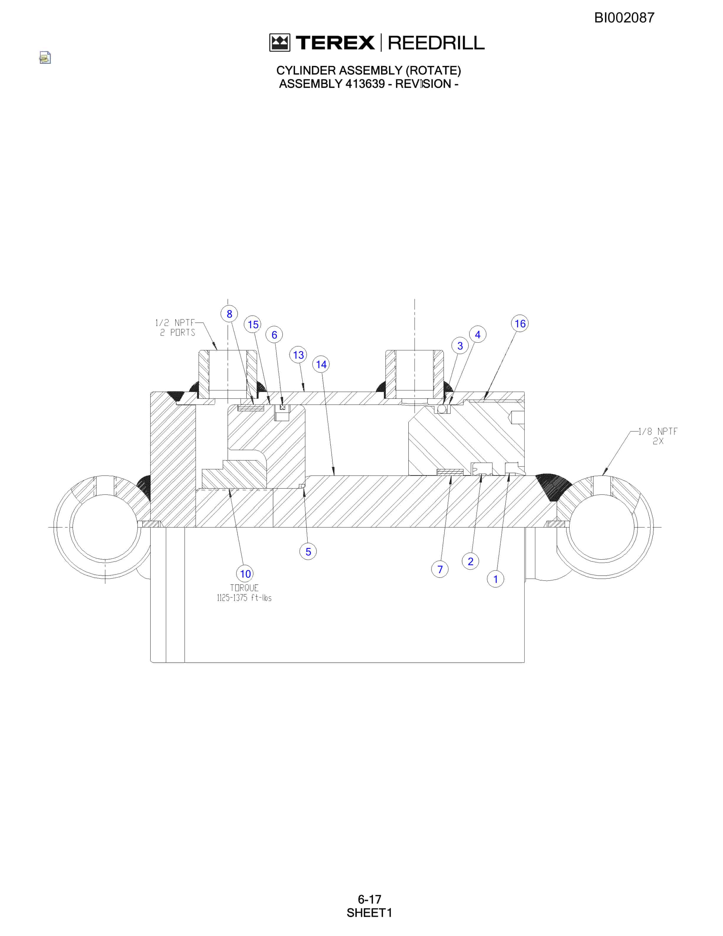 Bucyrus SKF Infinity Blasthole Drill Parts Catalog BI002087-3
