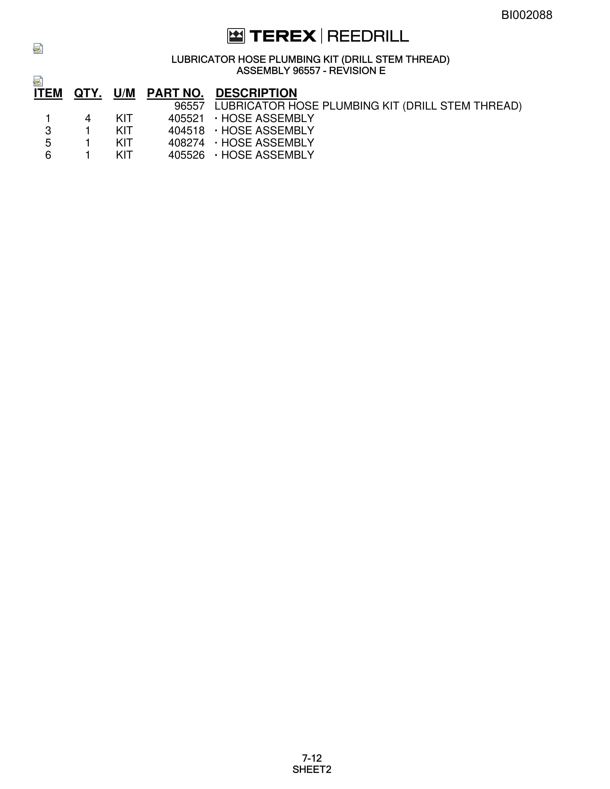 Bucyrus SKF Infinity Blasthole Drill Parts Catalog BI002088-4