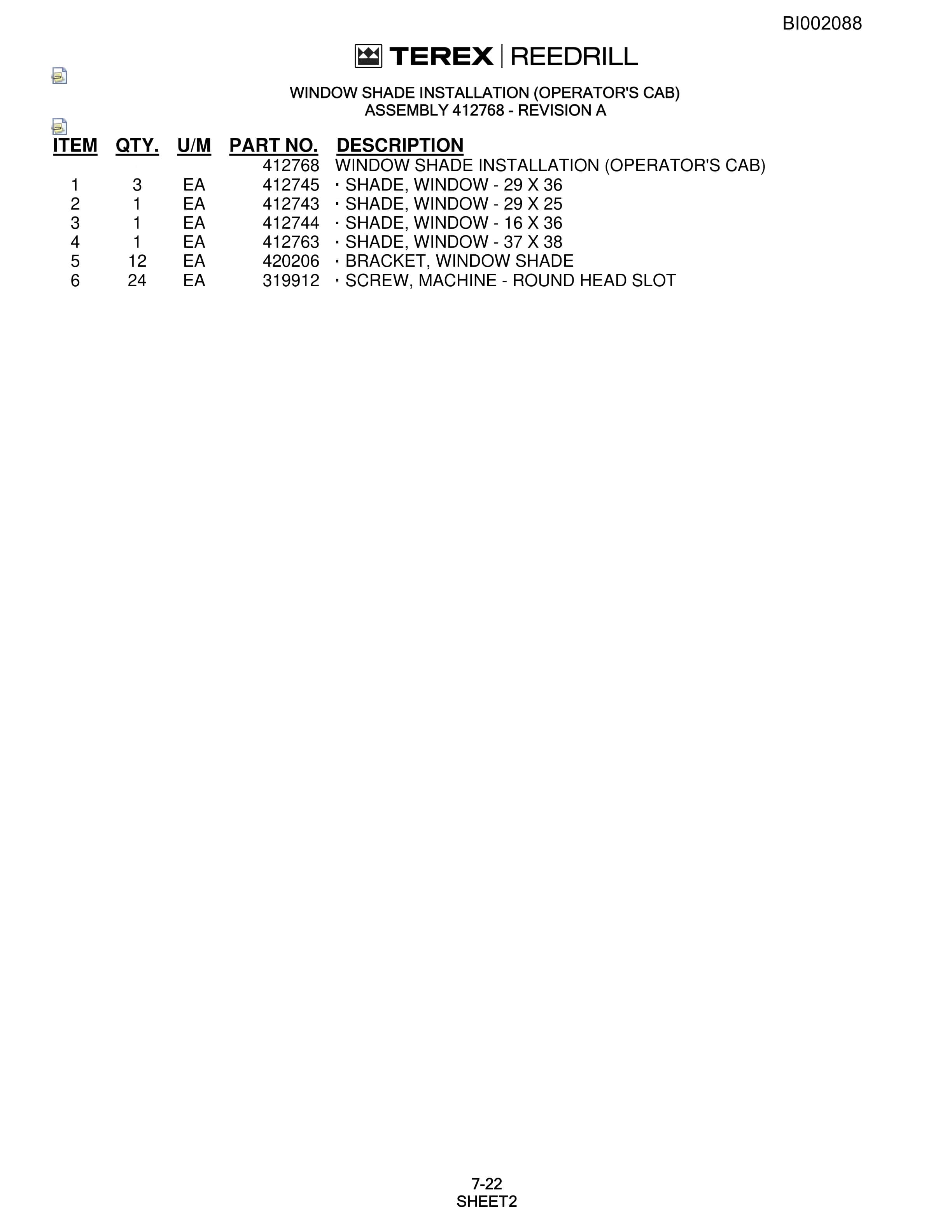 Bucyrus SKF Infinity Blasthole Drill Parts Catalog BI002088-5