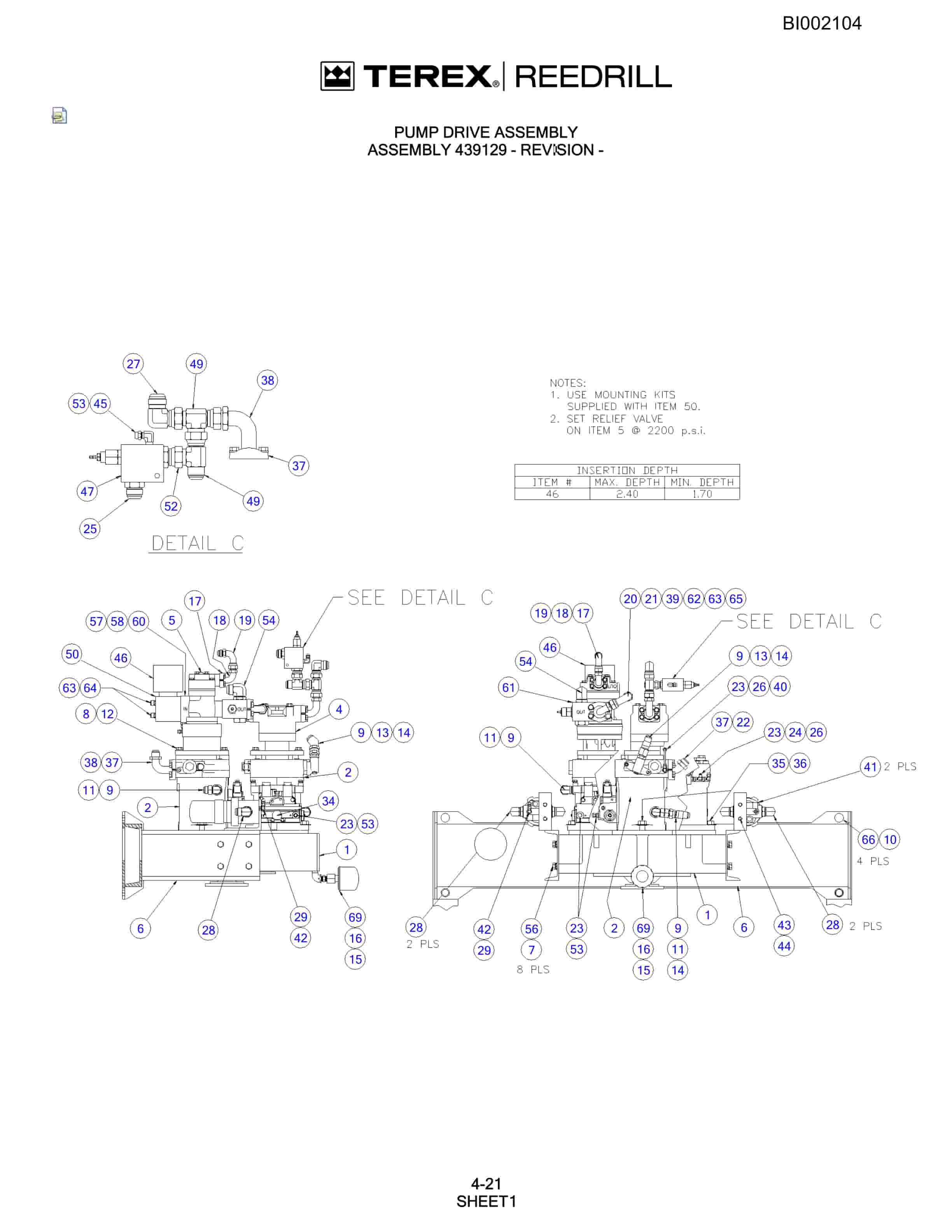 Bucyrus SKF Infinity Blasthole Drill Parts Catalog BI002104-2