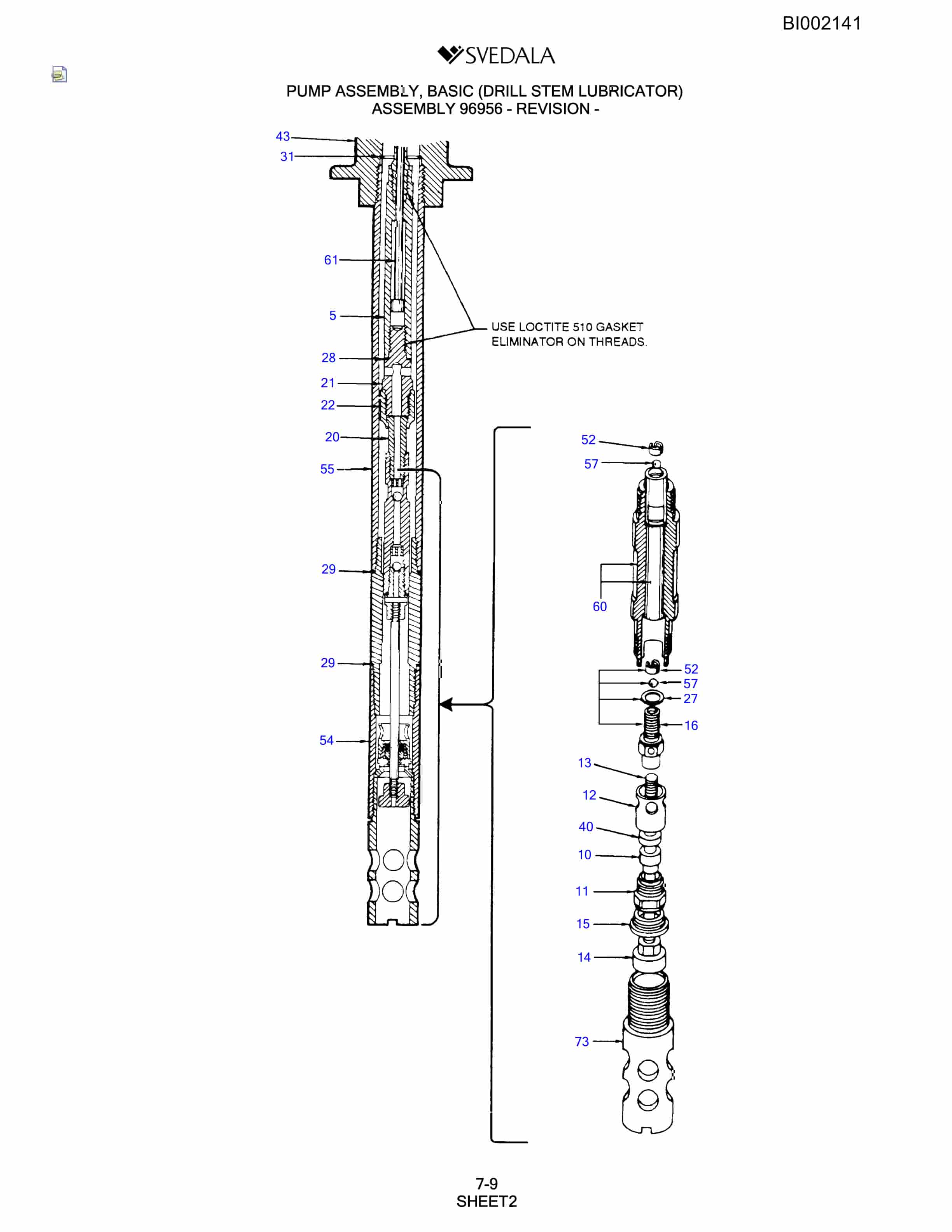 Bucyrus SKF Infinity Blasthole Drill Parts Catalog BI002141-5