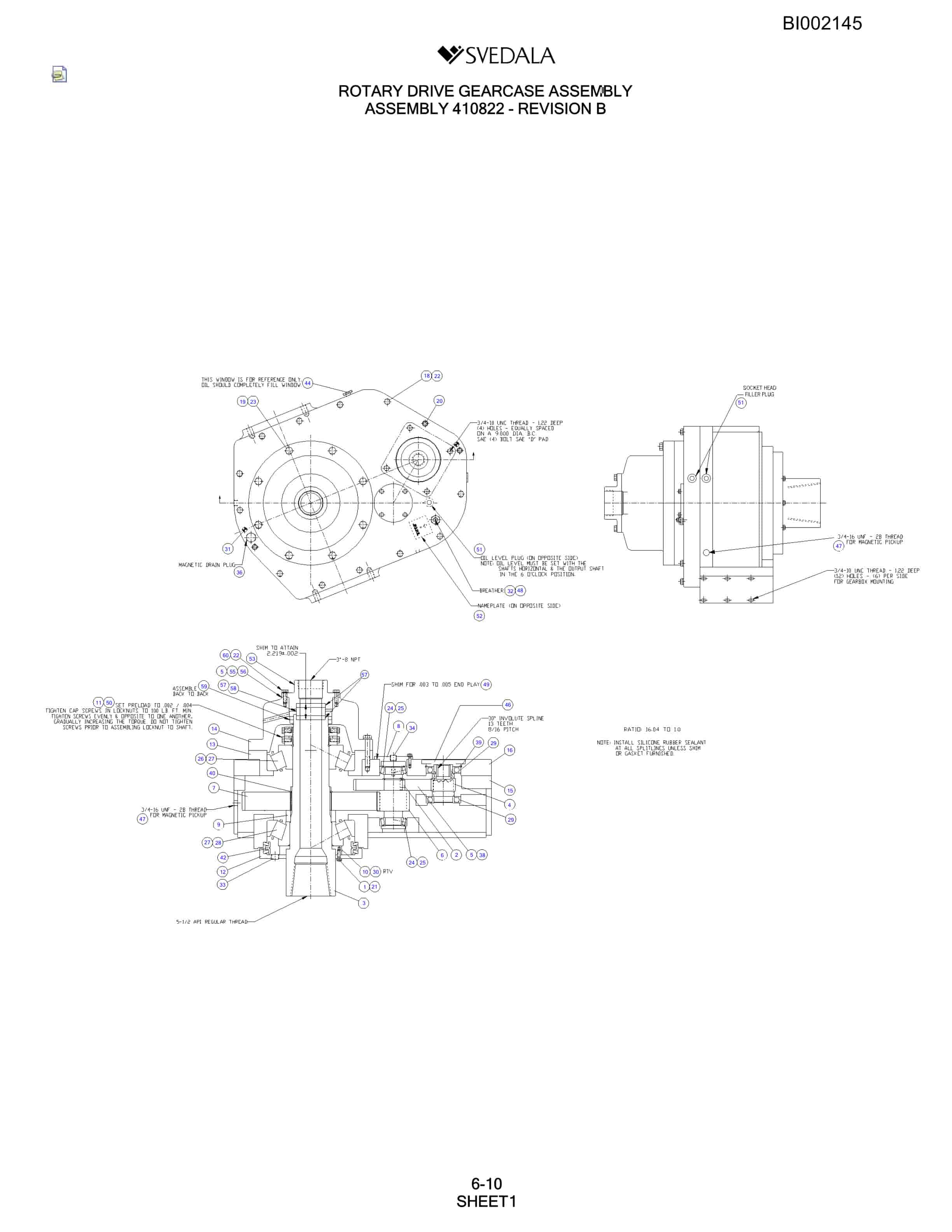 Bucyrus SKF Infinity Blasthole Drill Parts Catalog BI002145-3