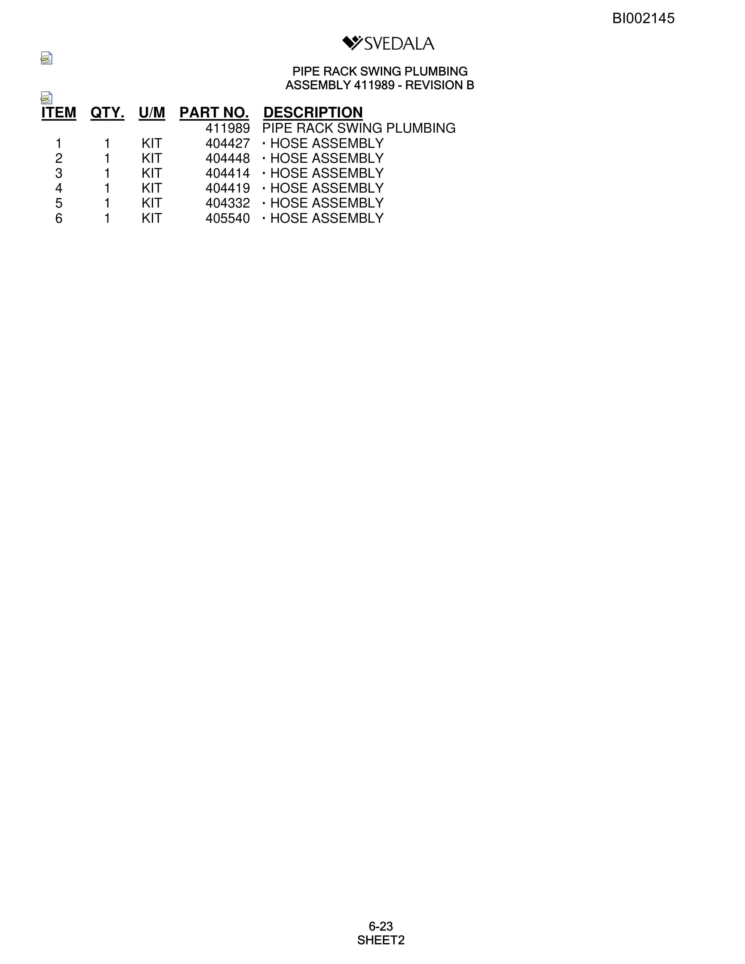 Bucyrus SKF Infinity Blasthole Drill Parts Catalog BI002145-4