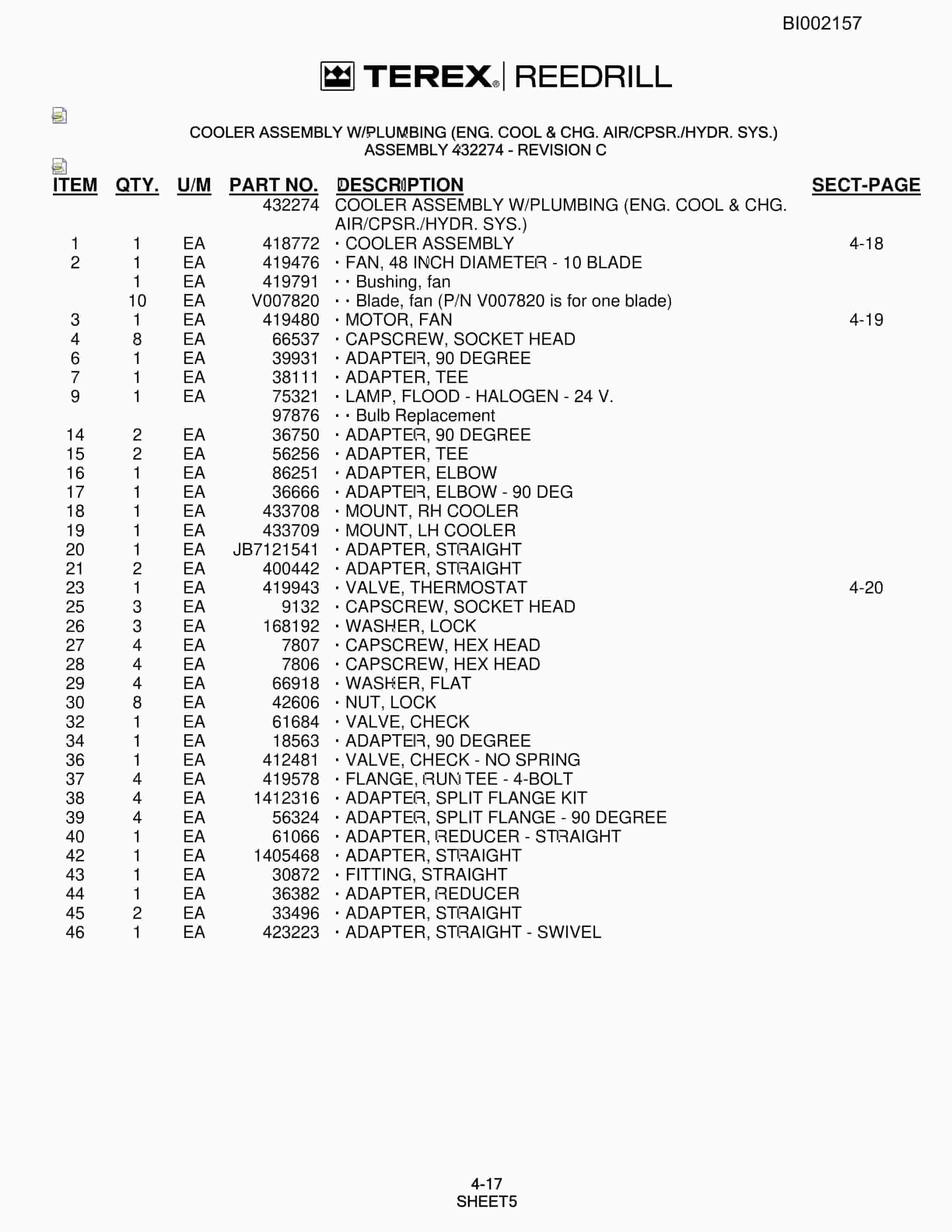 Bucyrus SKF Infinity Blasthole Drill Parts Catalog BI002157-2