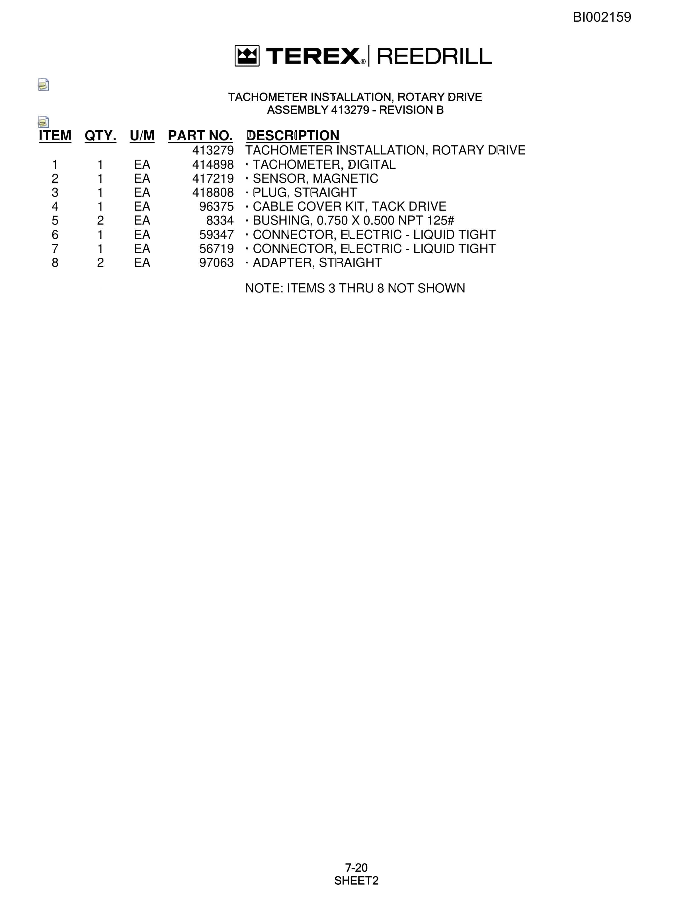 Bucyrus SKF Infinity Blasthole Drill Parts Catalog BI002159-4