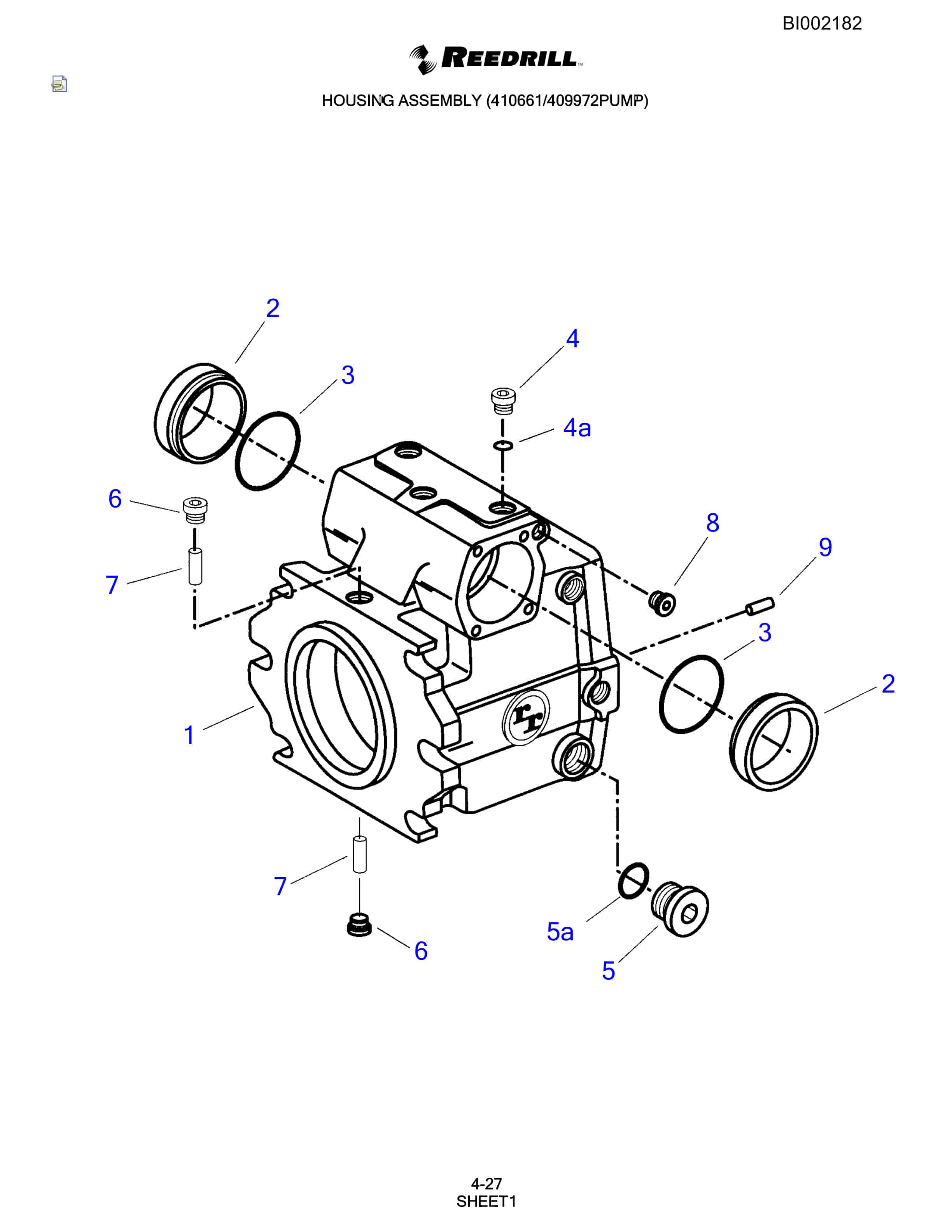 Bucyrus SKF Infinity Blasthole Drill Parts Catalog BI002182-2