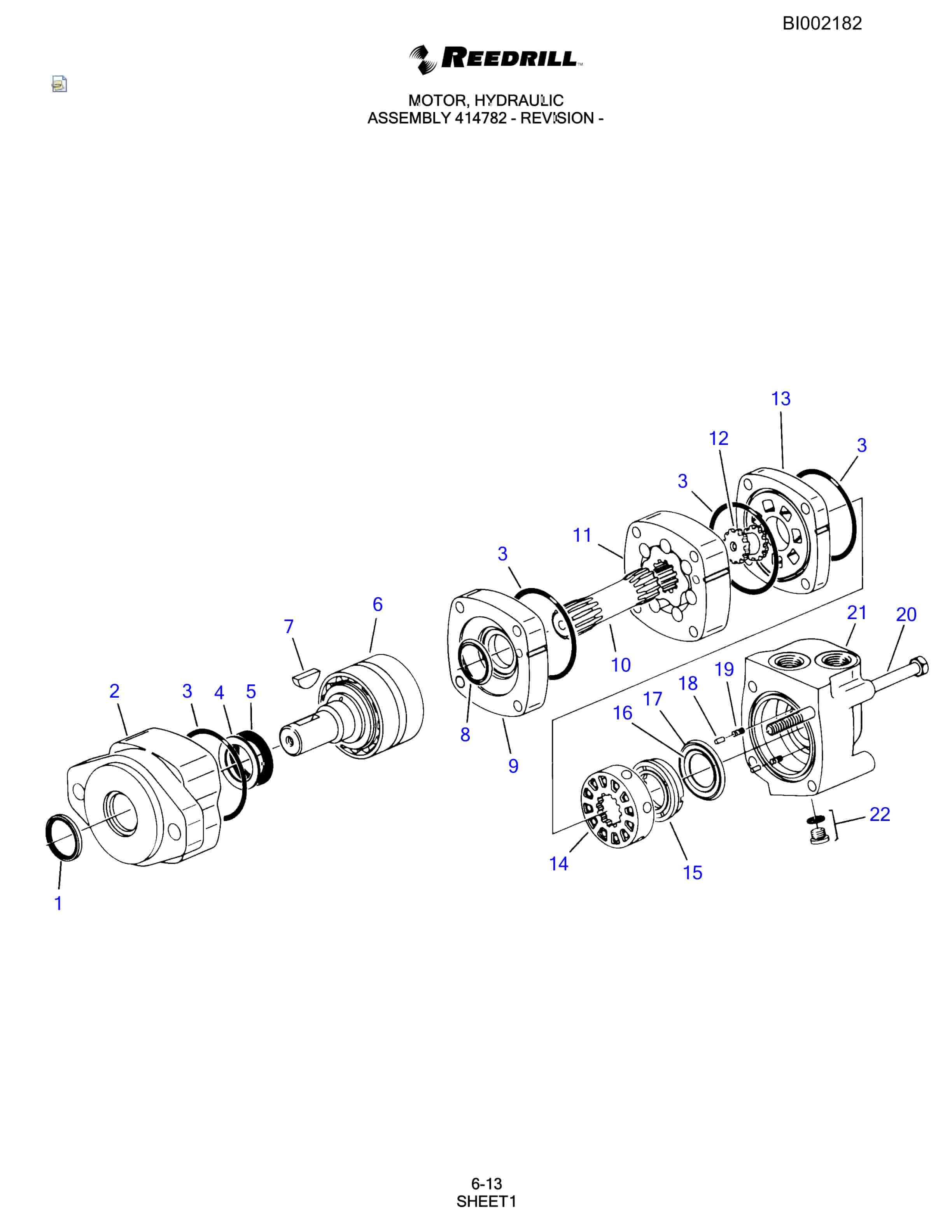 Bucyrus SKF Infinity Blasthole Drill Parts Catalog BI002182-3