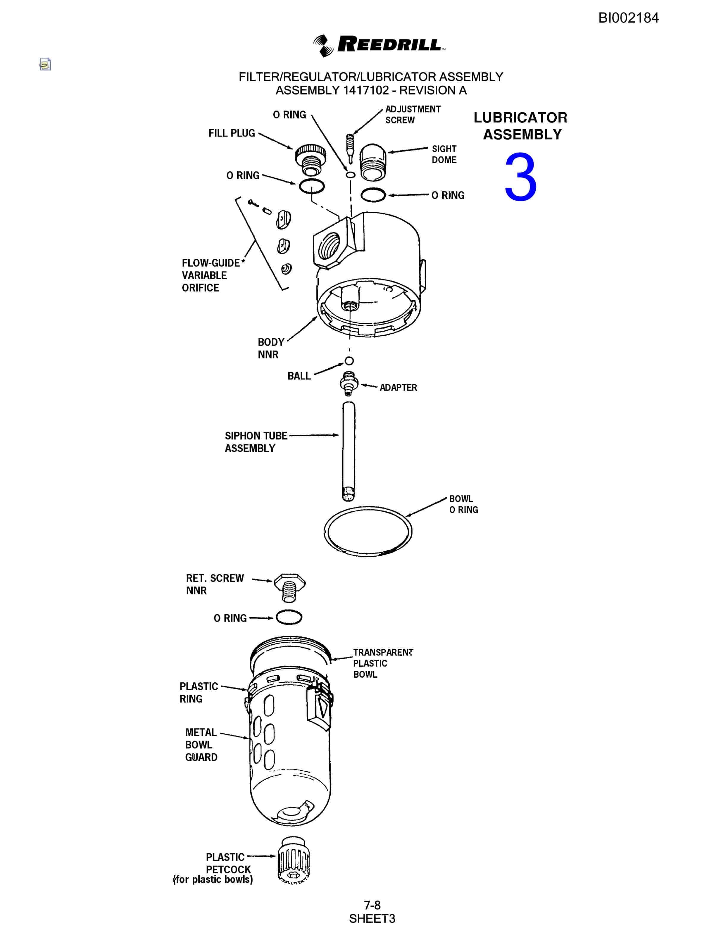Bucyrus SKF Infinity Blasthole Drill Parts Catalog BI002184-5