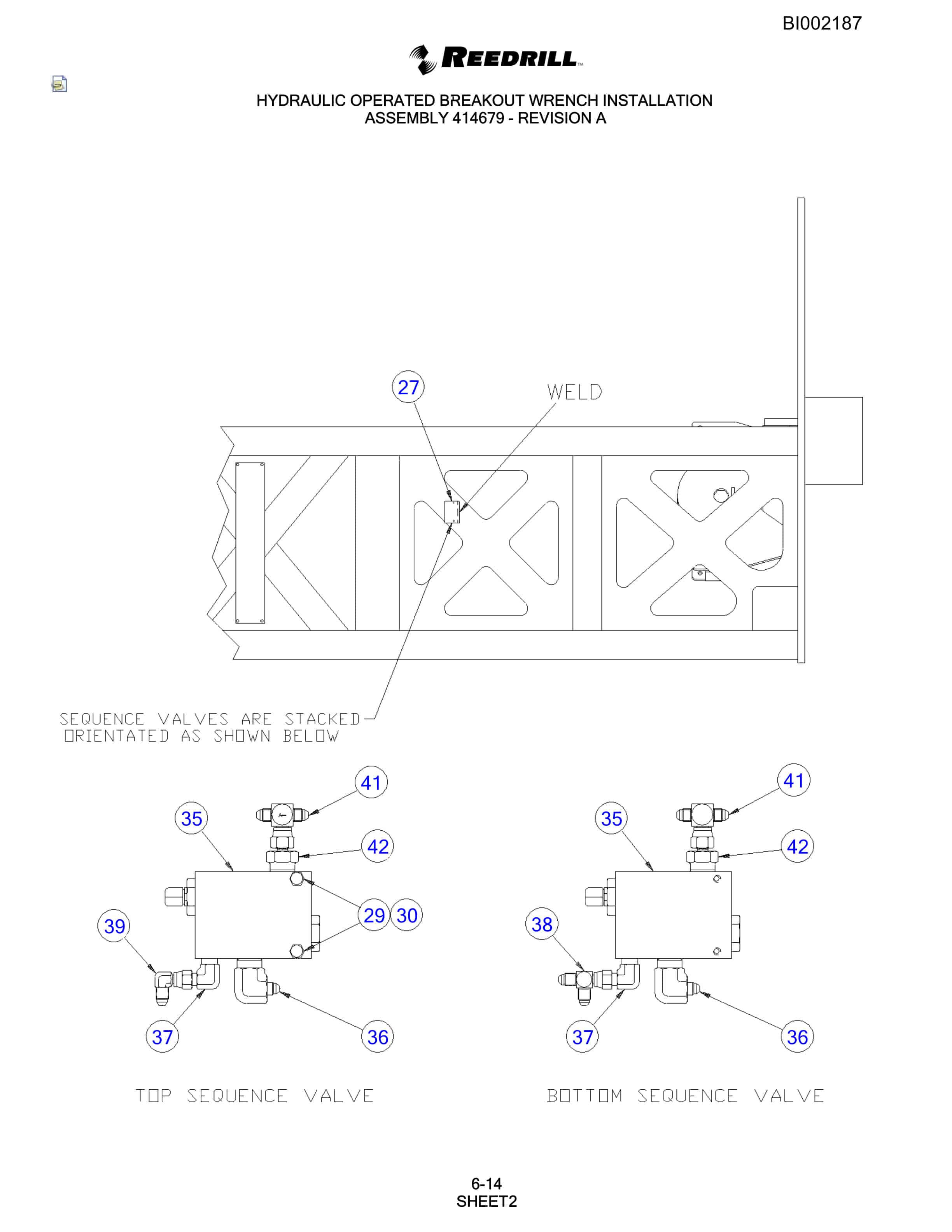 Bucyrus SKF Infinity Blasthole Drill Parts Catalog BI002187-3