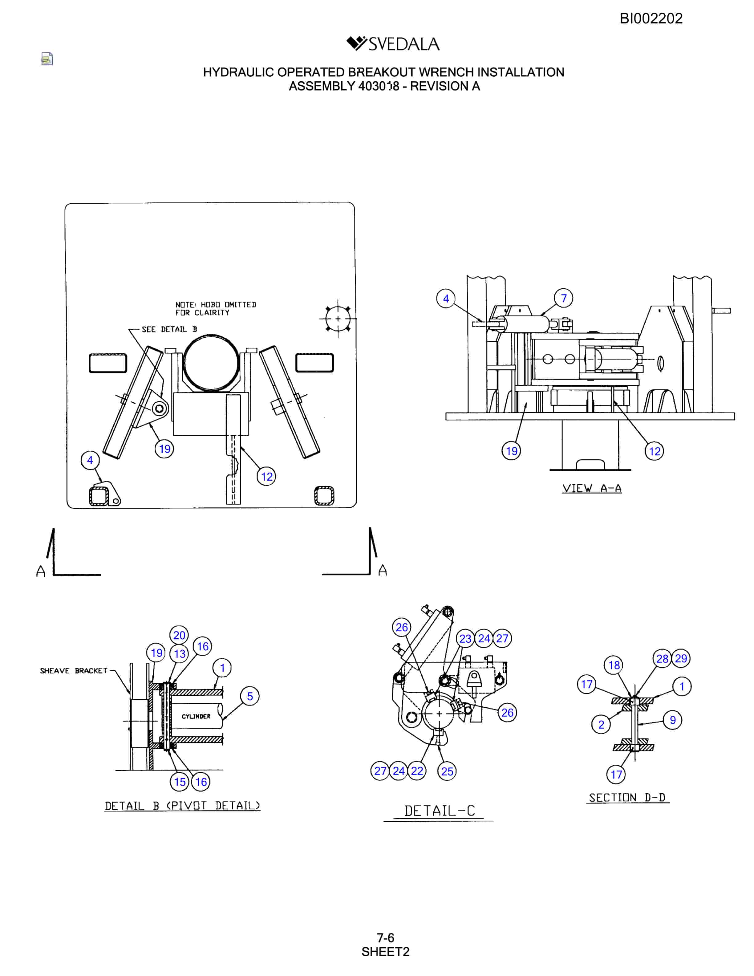 Bucyrus SKF Infinity Blasthole Drill Parts Catalog BI002202-3