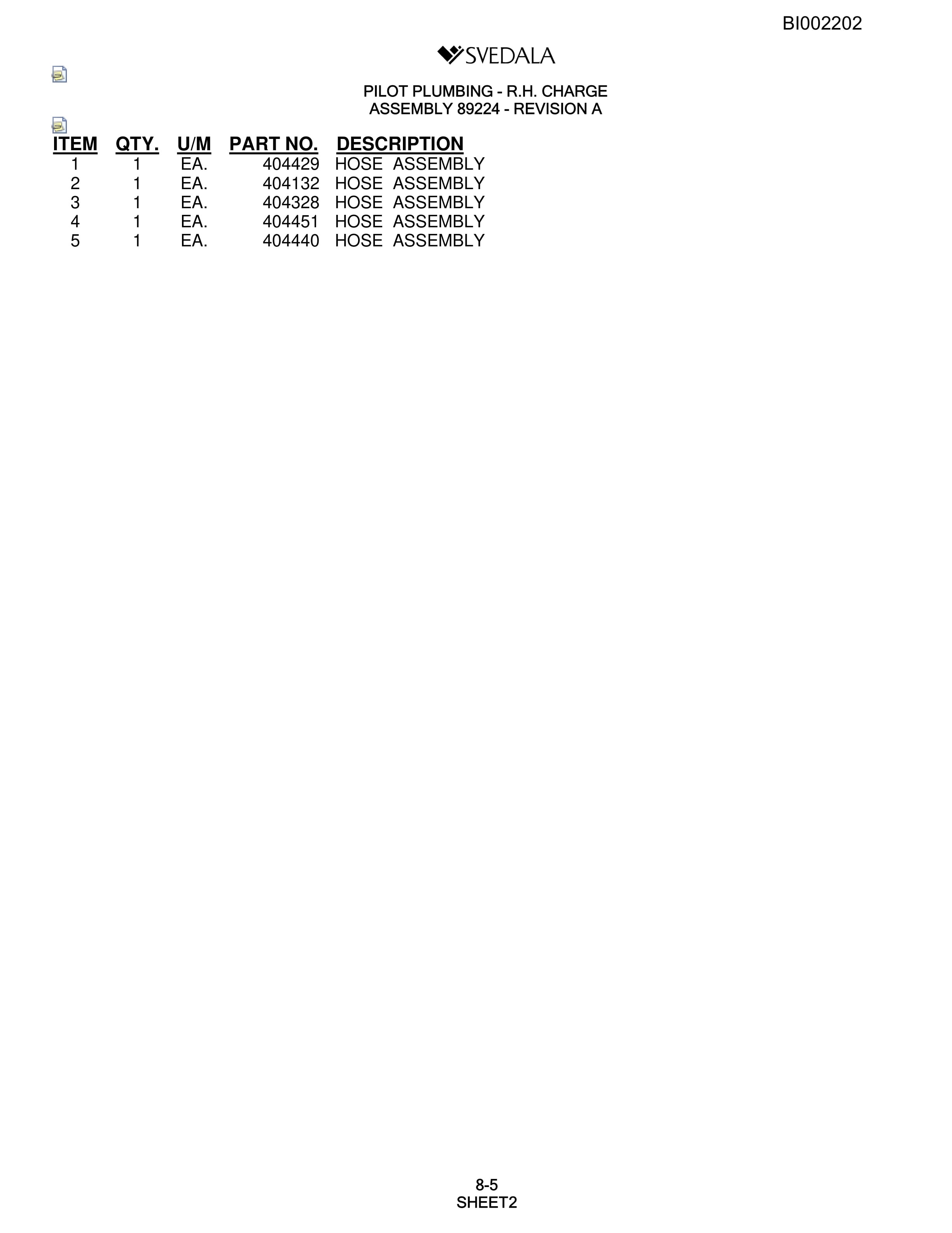 Bucyrus SKF Infinity Blasthole Drill Parts Catalog BI002202-5