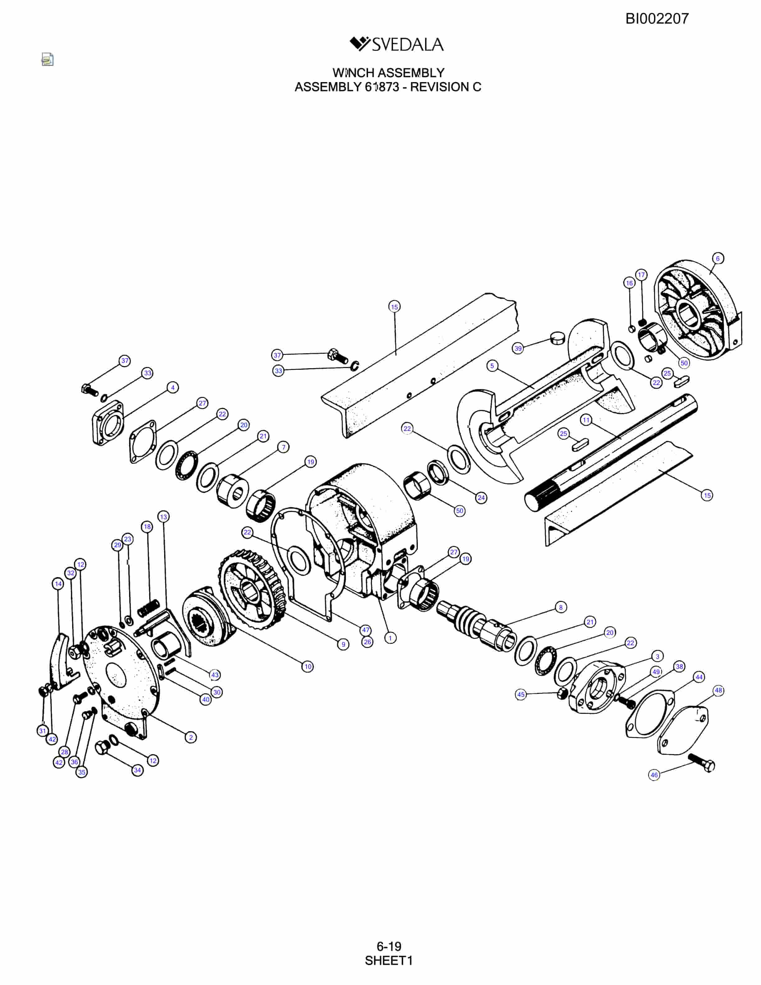 Bucyrus SKF Infinity Blasthole Drill Parts Catalog BI002207-3