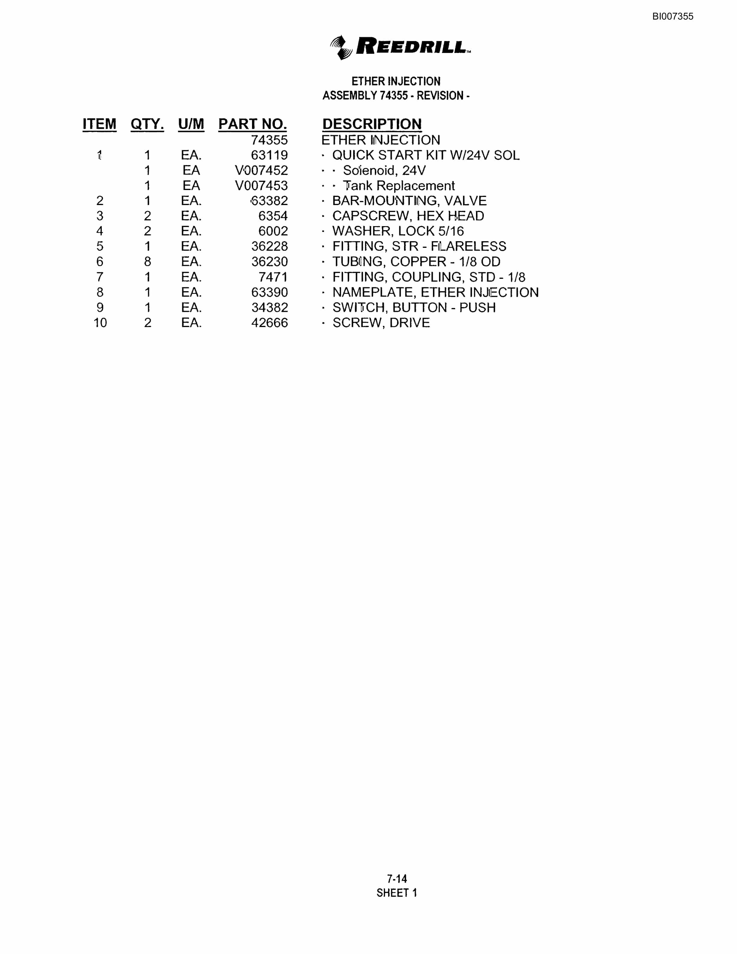 Bucyrus SKF Infinity Blasthole Drill Parts Catalog BI007355-5