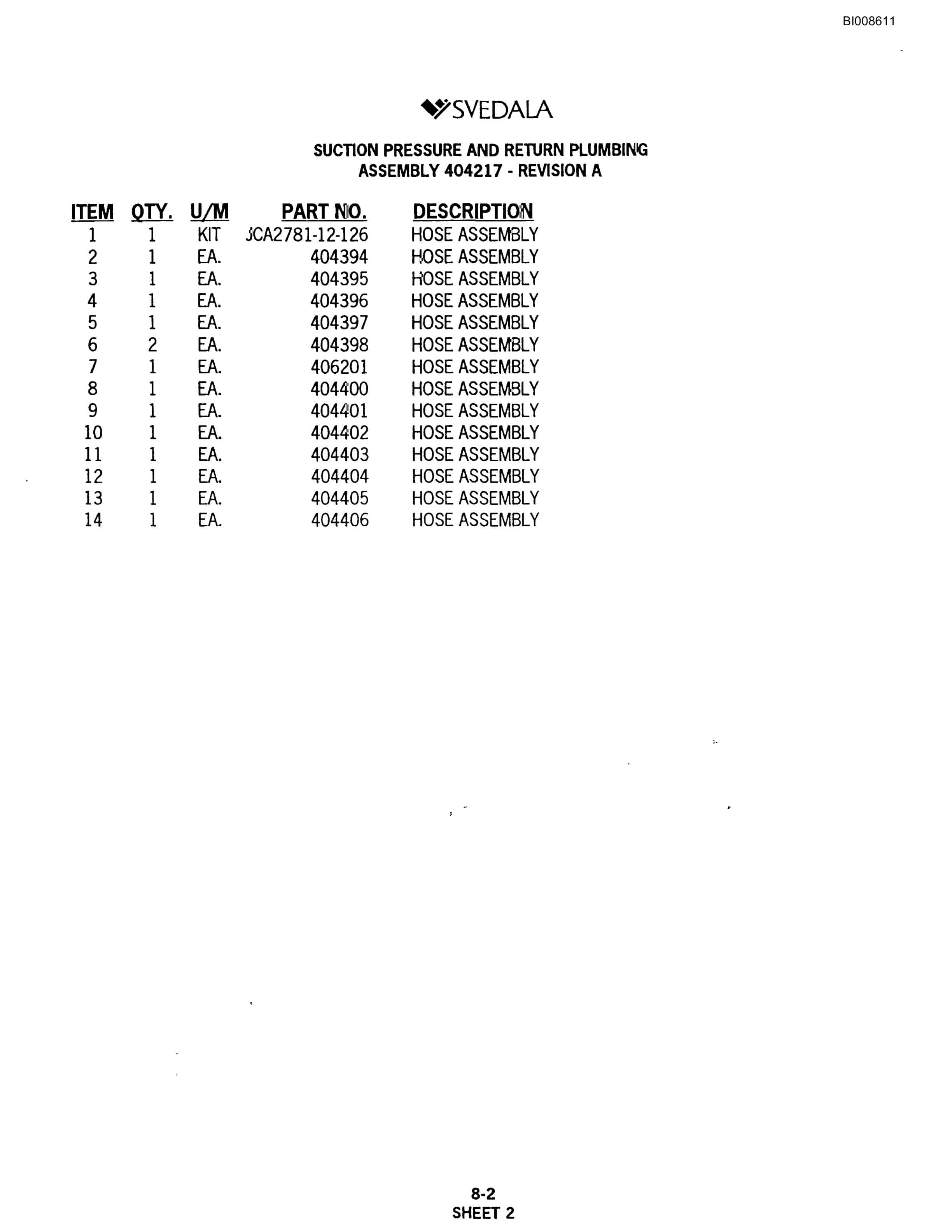 Bucyrus SKF Infinity Blasthole Drill Parts Catalog BI008611-5