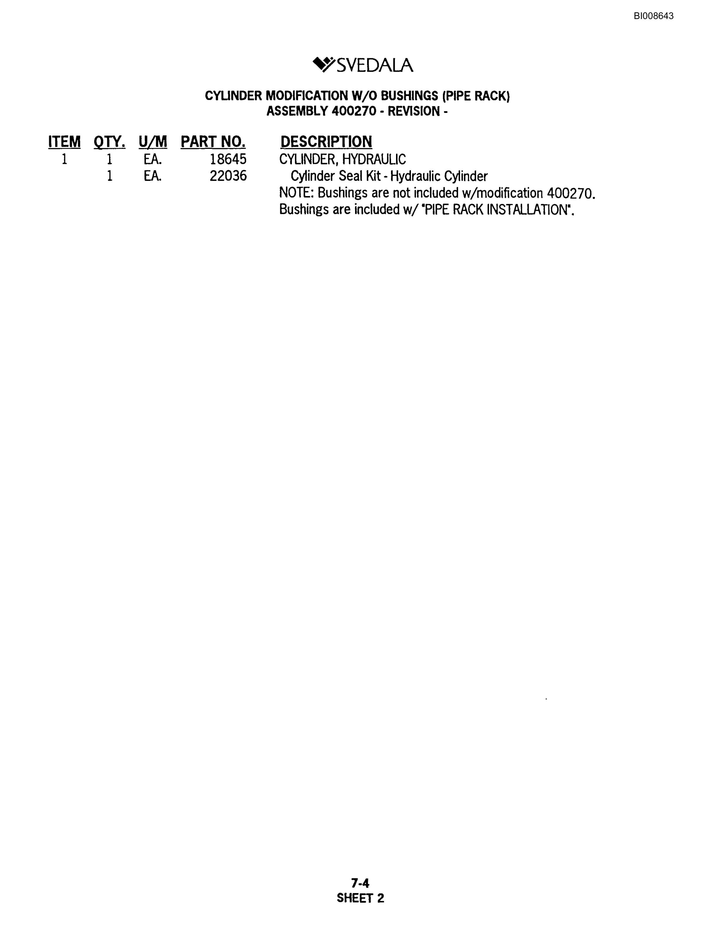 Bucyrus SKF Infinity Blasthole Drill Parts Catalog BI008643-3