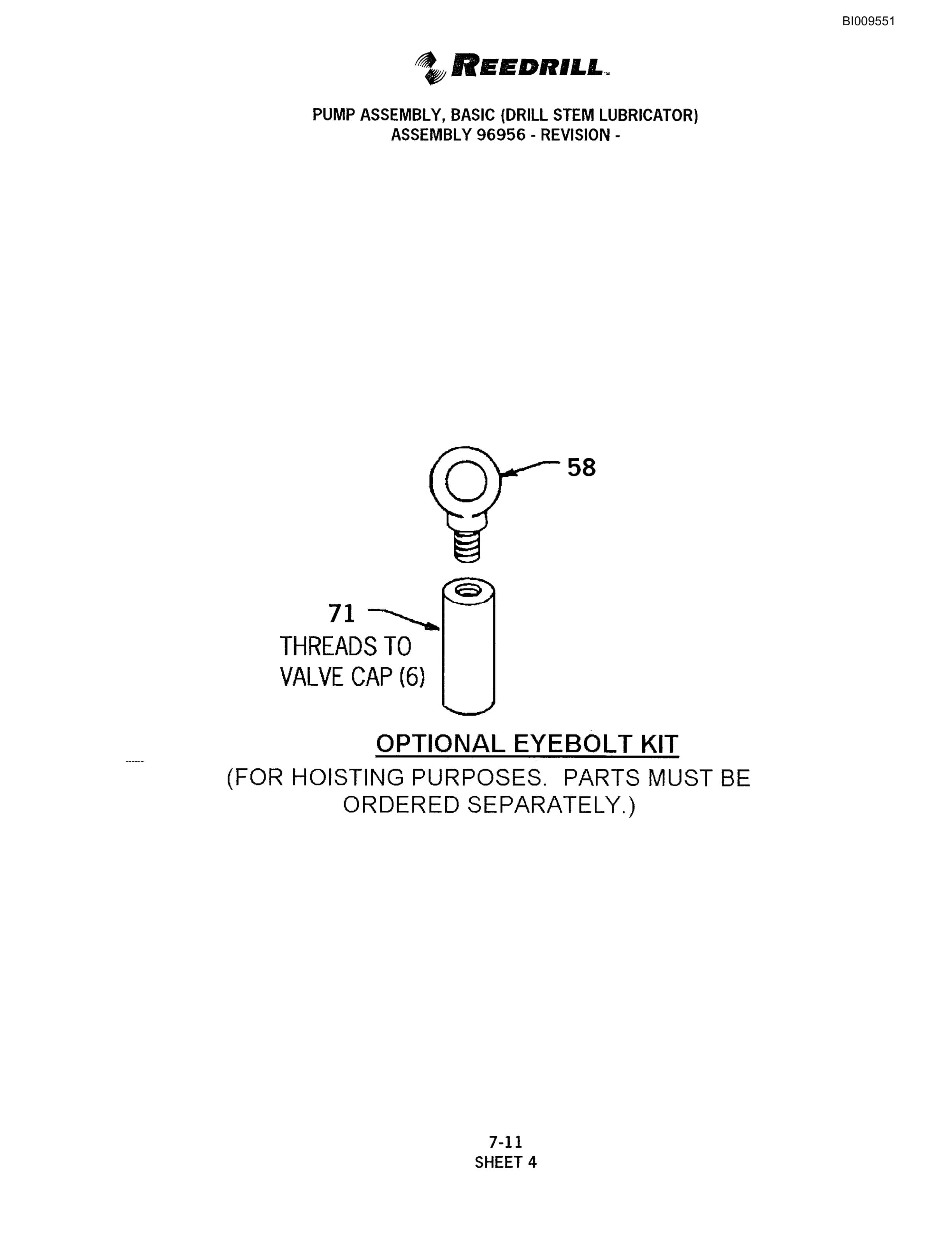 Bucyrus SKF Infinity Blasthole Drill Parts Catalog BI009551-5