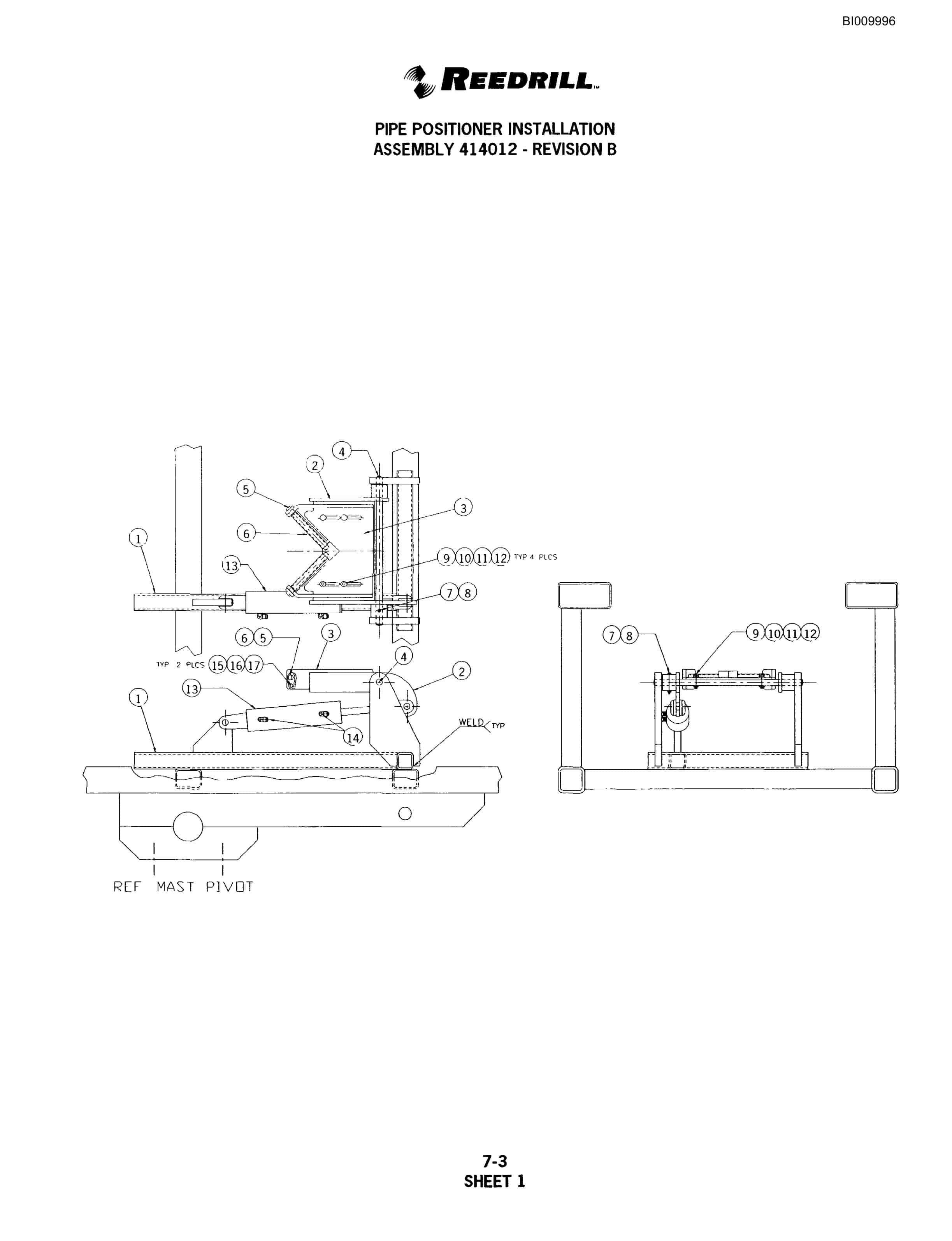 Bucyrus SKF Infinity Blasthole Drill Parts Catalog BI009996-4