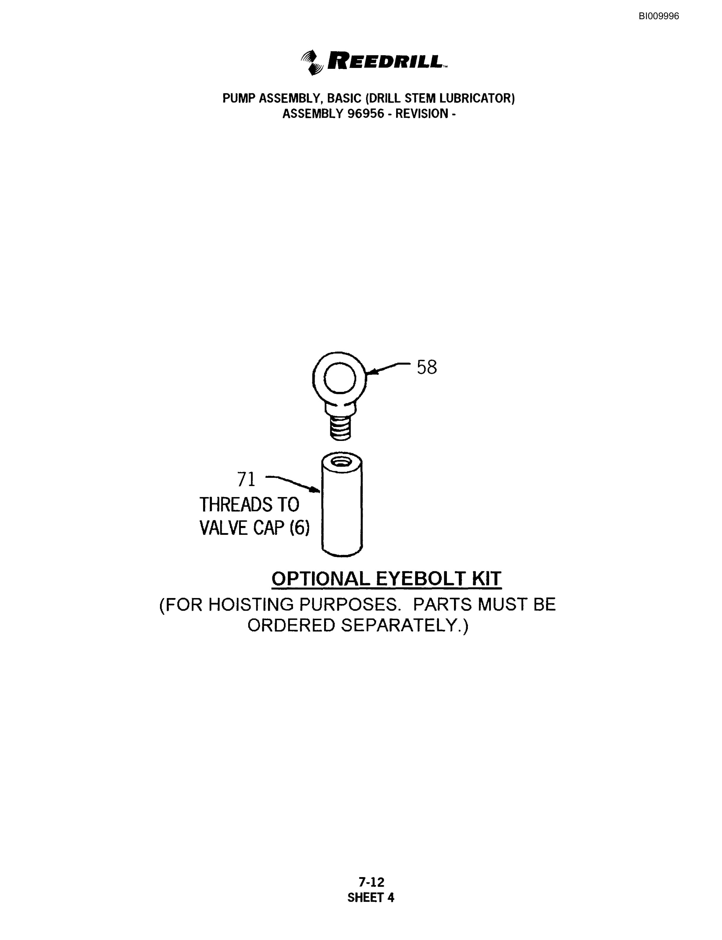 Bucyrus SKF Infinity Blasthole Drill Parts Catalog BI009996-5