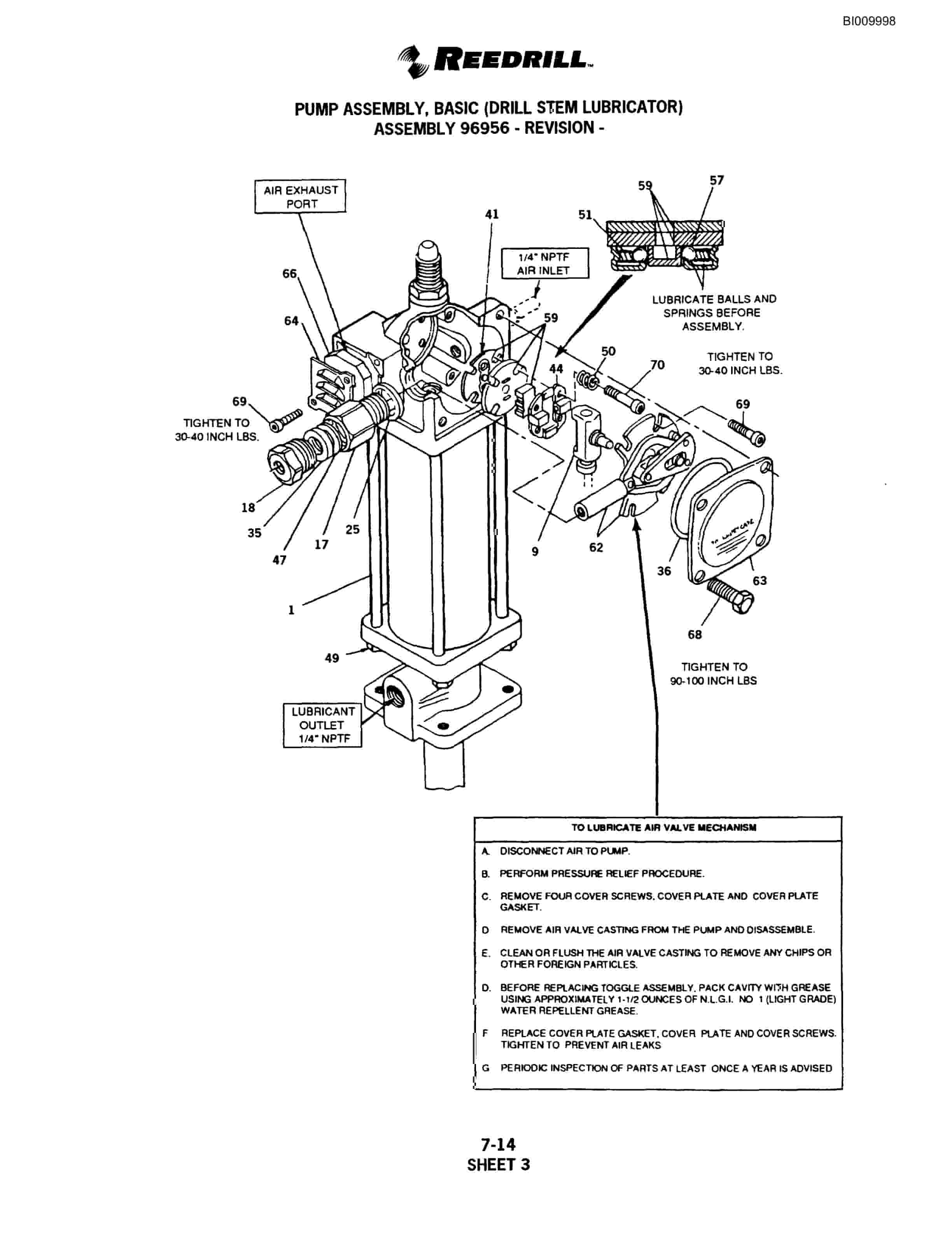 Bucyrus SKF Infinity Blasthole Drill Parts Catalog BI009998-5