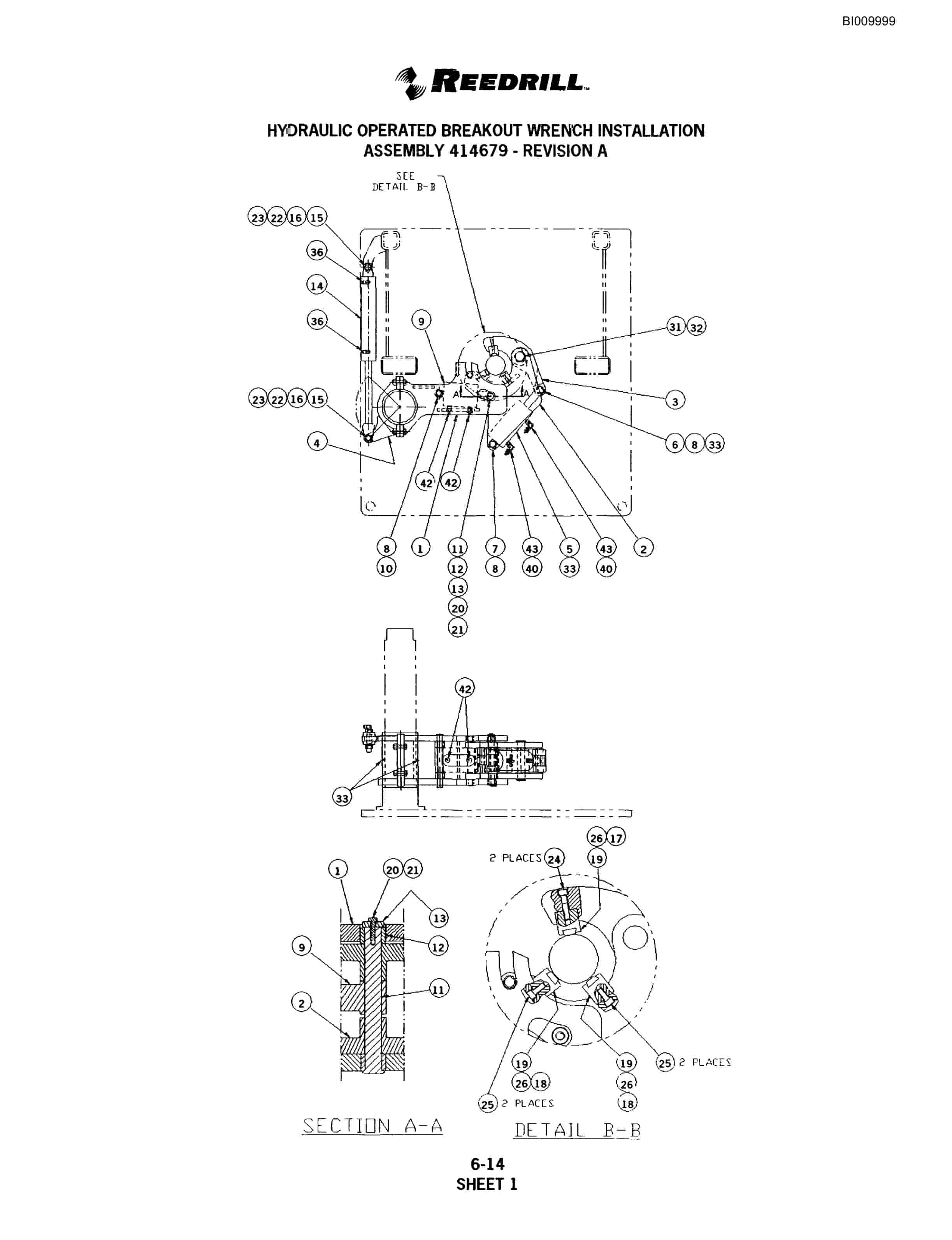 Bucyrus SKF Infinity Blasthole Drill Parts Catalog BI009999-3