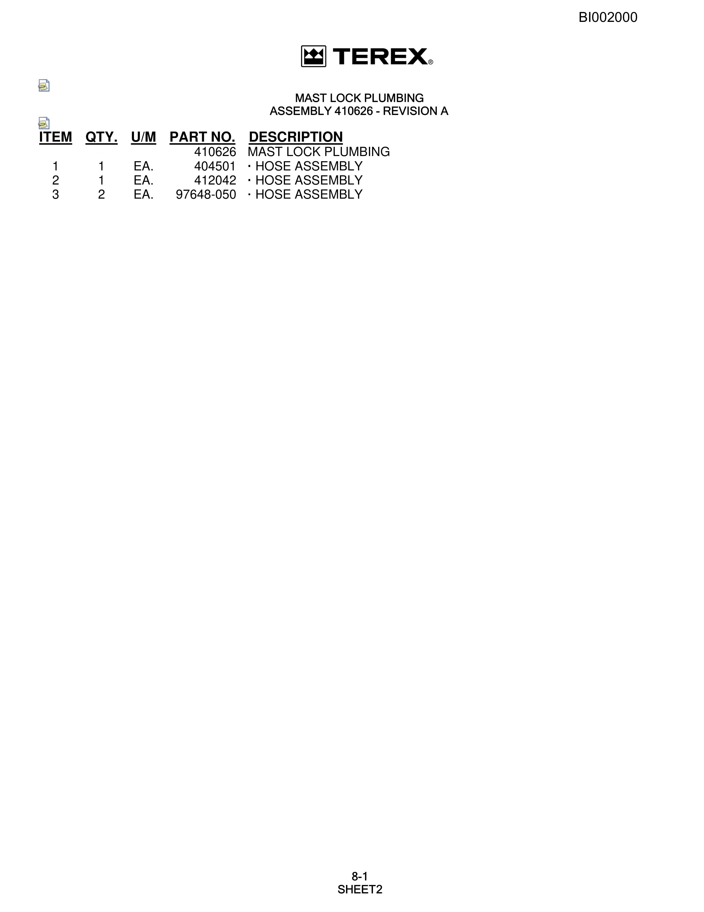 Bucyrus SKF Rotary Blasthole Drill Parts Catalog BI002000-5