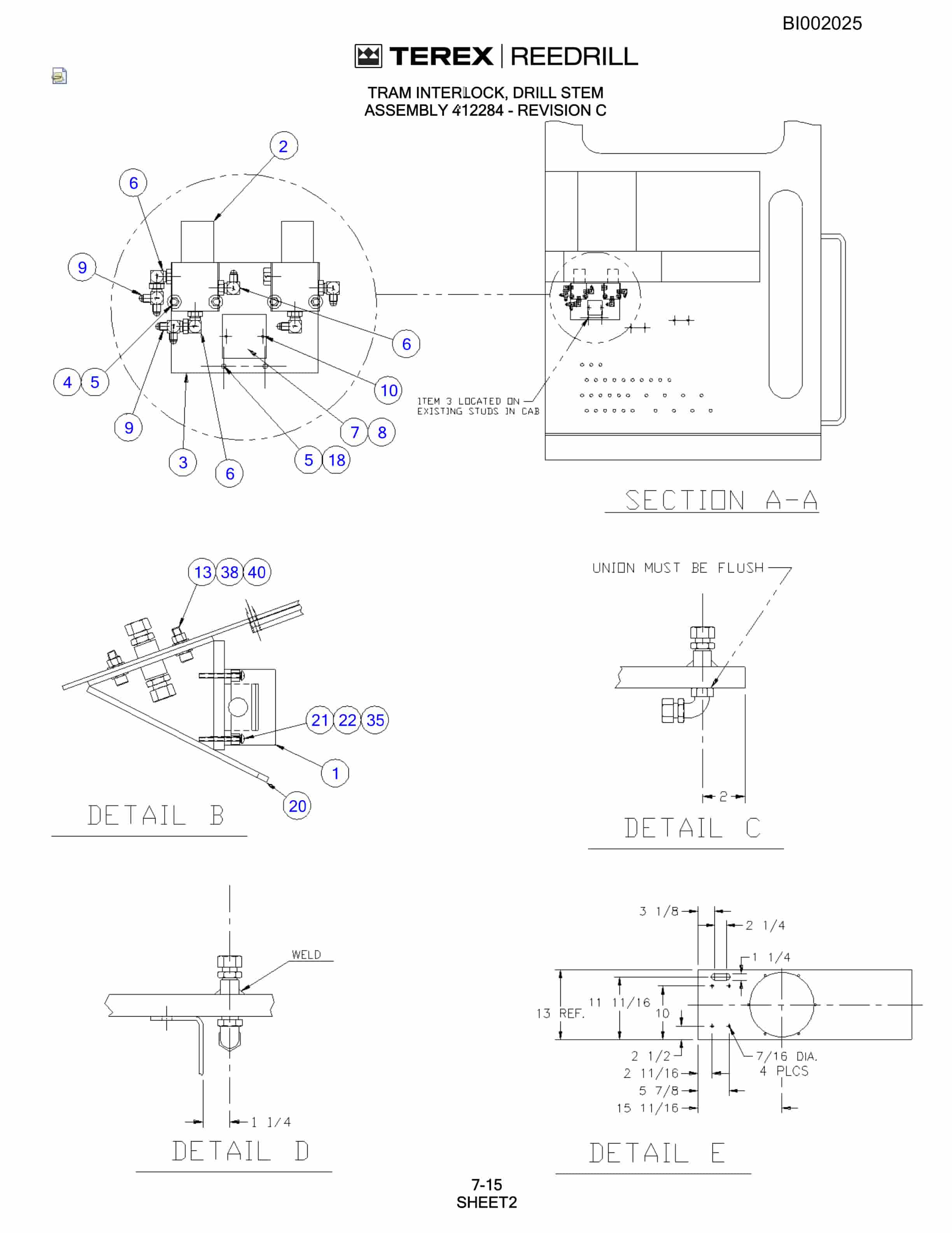 Bucyrus SKF Rotary Blasthole Drill Parts Catalog BI002025-4