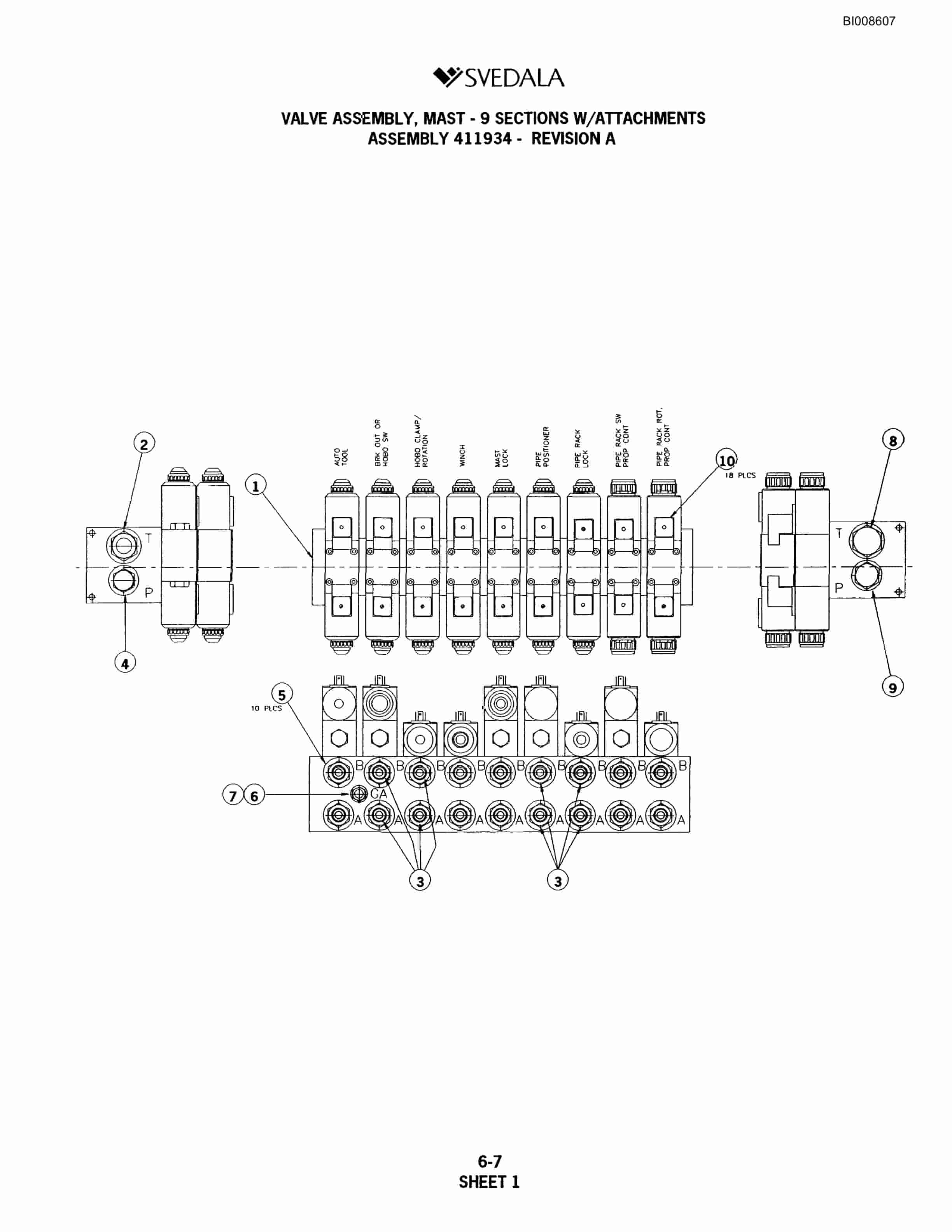 Bucyrus SKF99 Infinity Blasthole Drill Parts Catalog BI008607-3