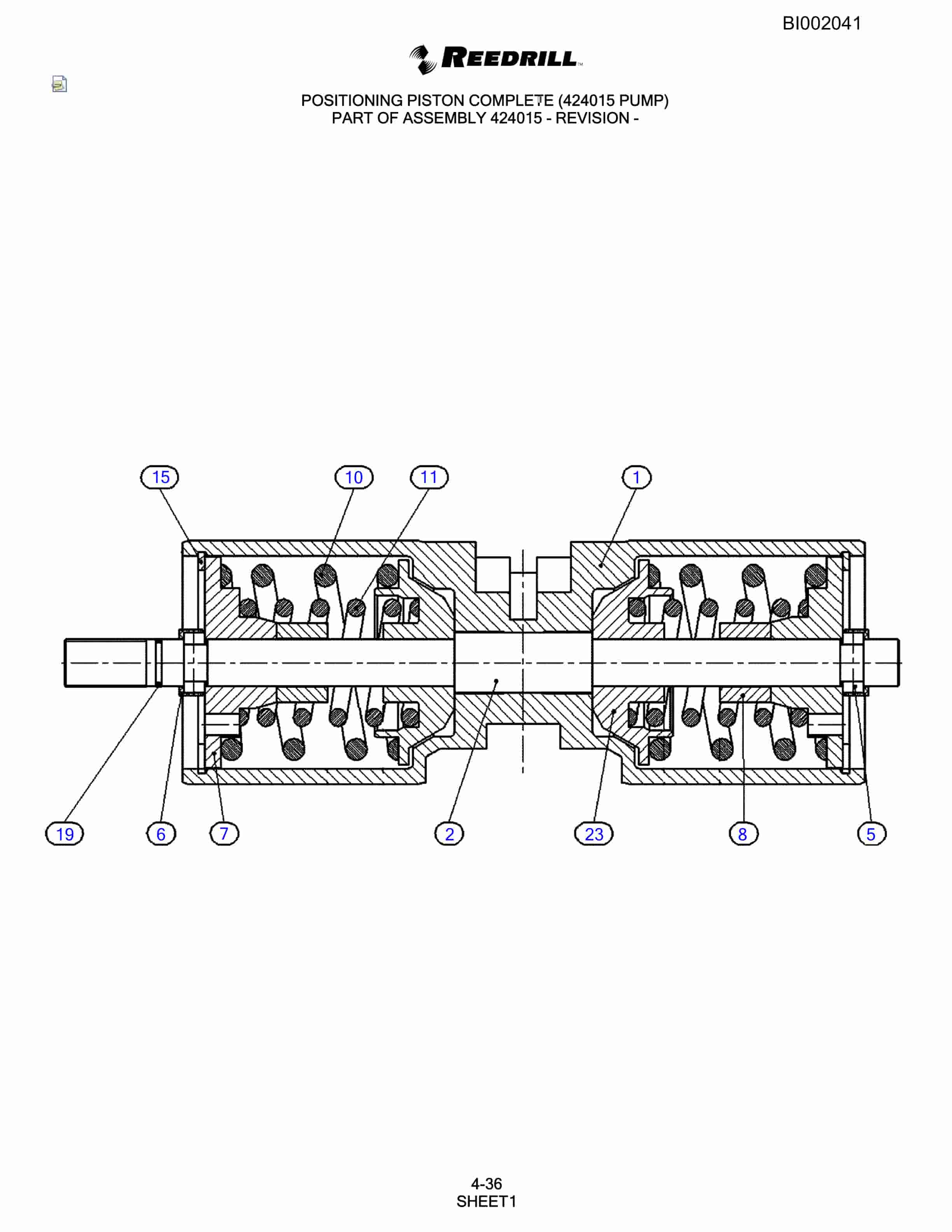Bucyrus SKS-12 Infinity Blasthole Drill Parts Catalog BI002041-2