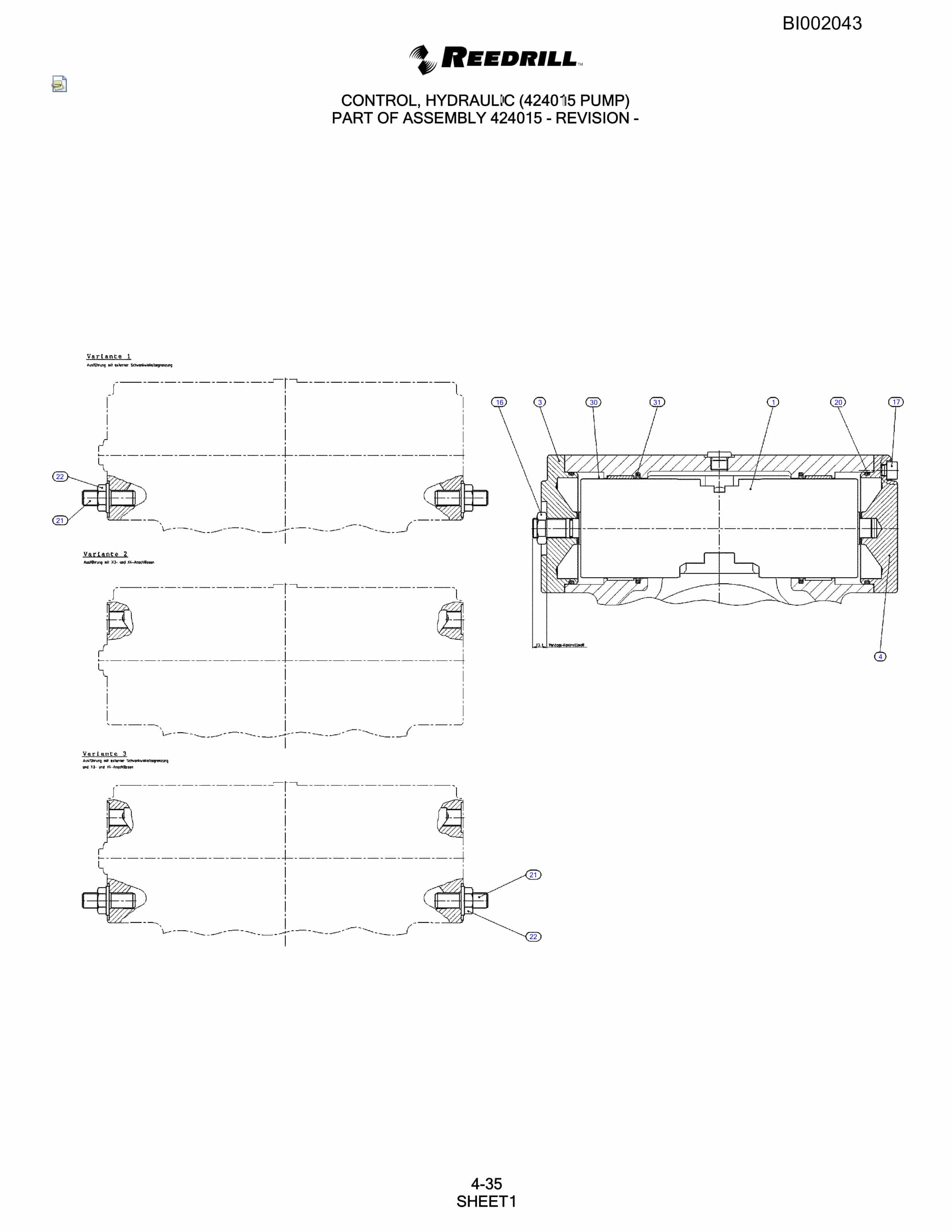 Bucyrus SKS-12 Infinity Blasthole Drill Parts Catalog BI002043-2