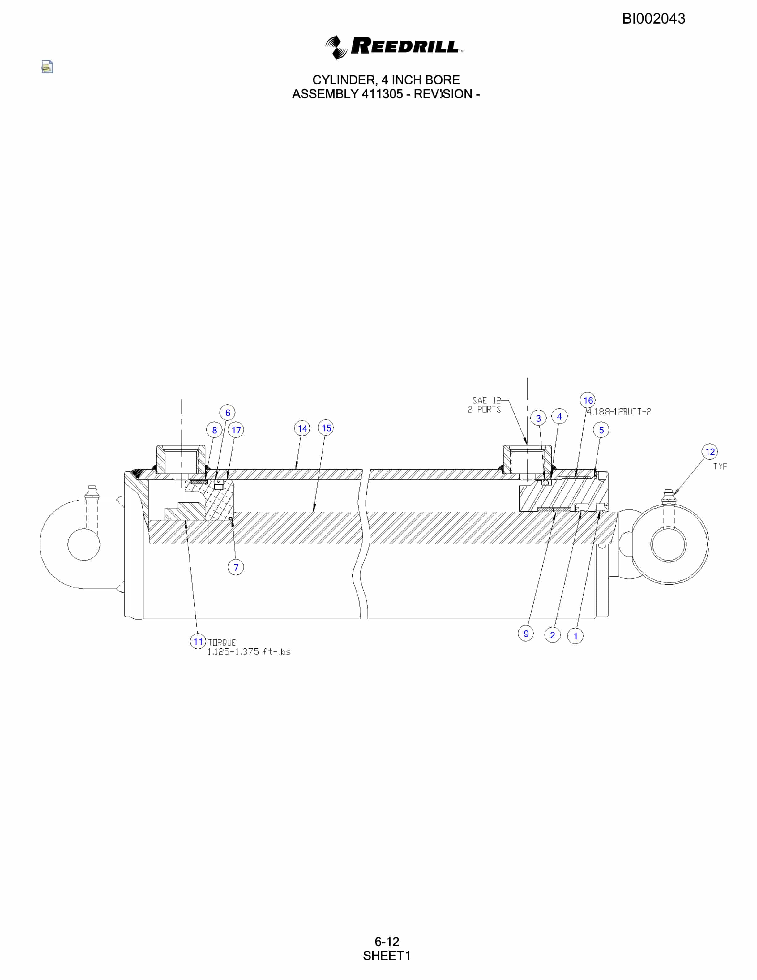 Bucyrus SKS-12 Infinity Blasthole Drill Parts Catalog BI002043-3