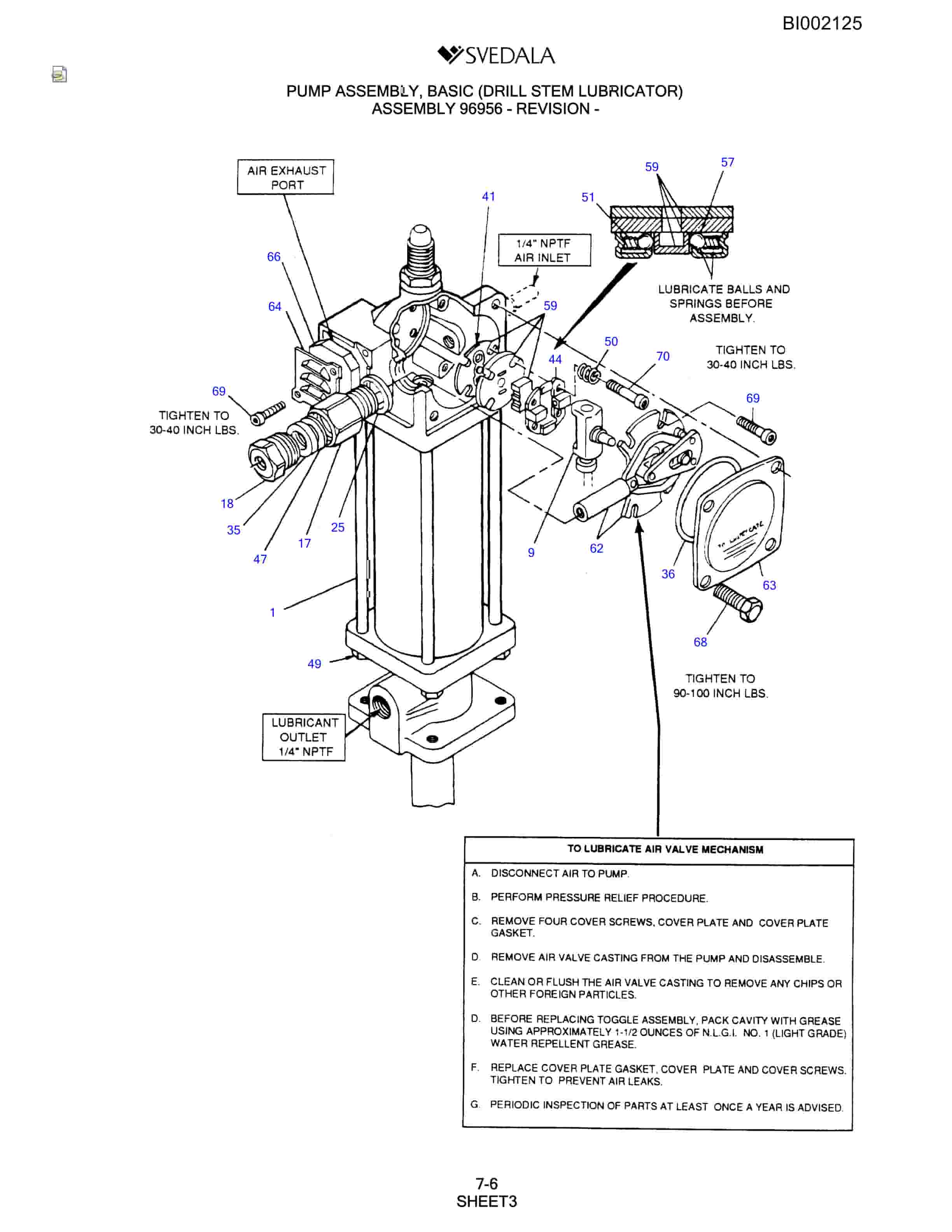 Bucyrus SKS Infinity Blasthole Drill Parts Catalog BI002125-4