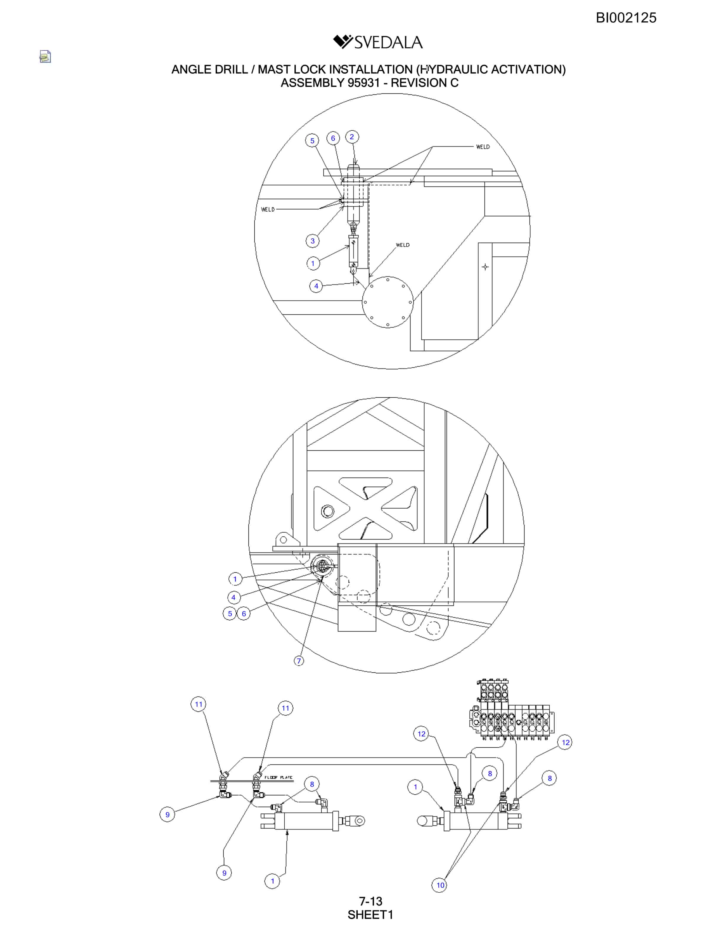 Bucyrus SKS Infinity Blasthole Drill Parts Catalog BI002125-5